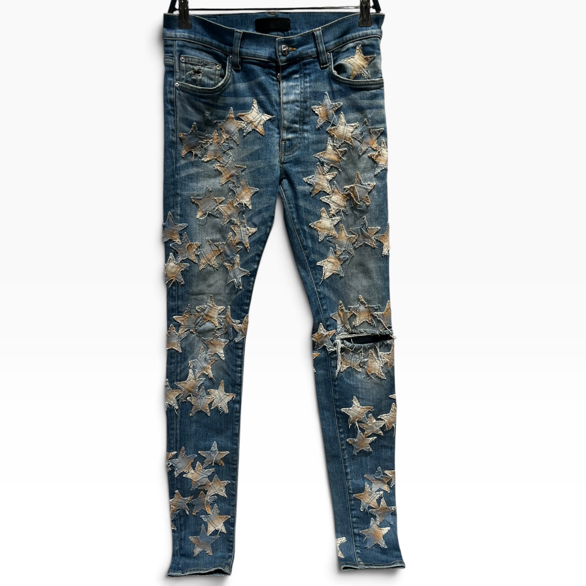 AMIRI/Skinny Pants/30/Denim/IDG/All Over Print/Chemist Plaid Stars view 1