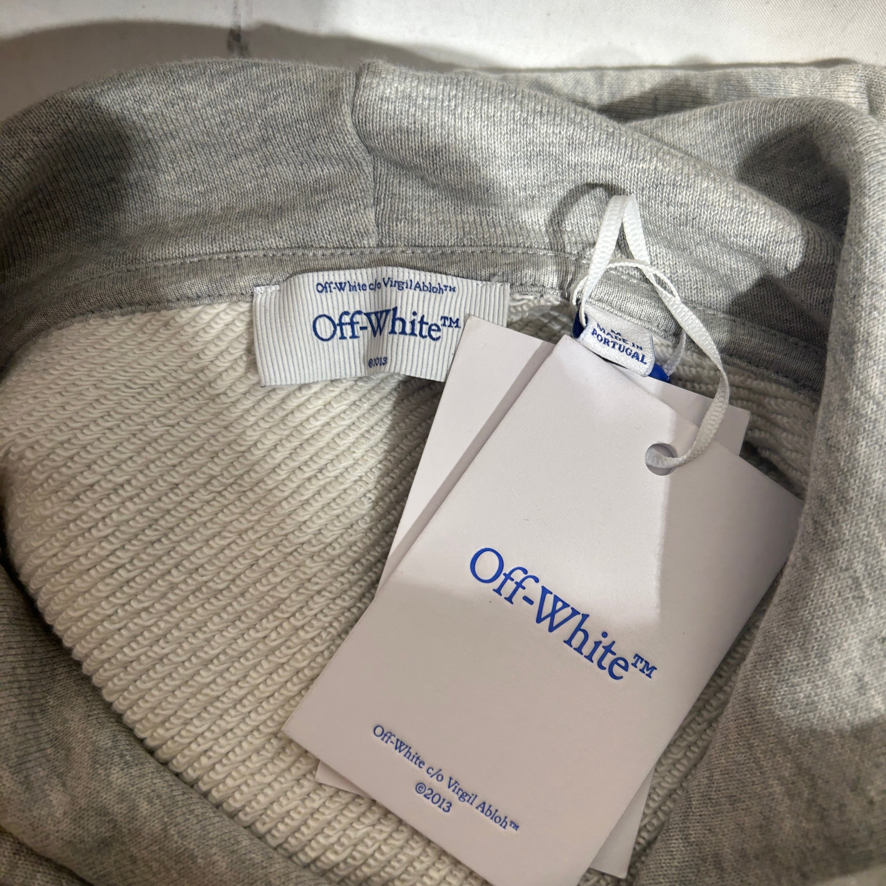 OFF-WHITE/Hoodie/M/Cotton/GRY/NWT STRIPE SLEEVE HOODIE view 3