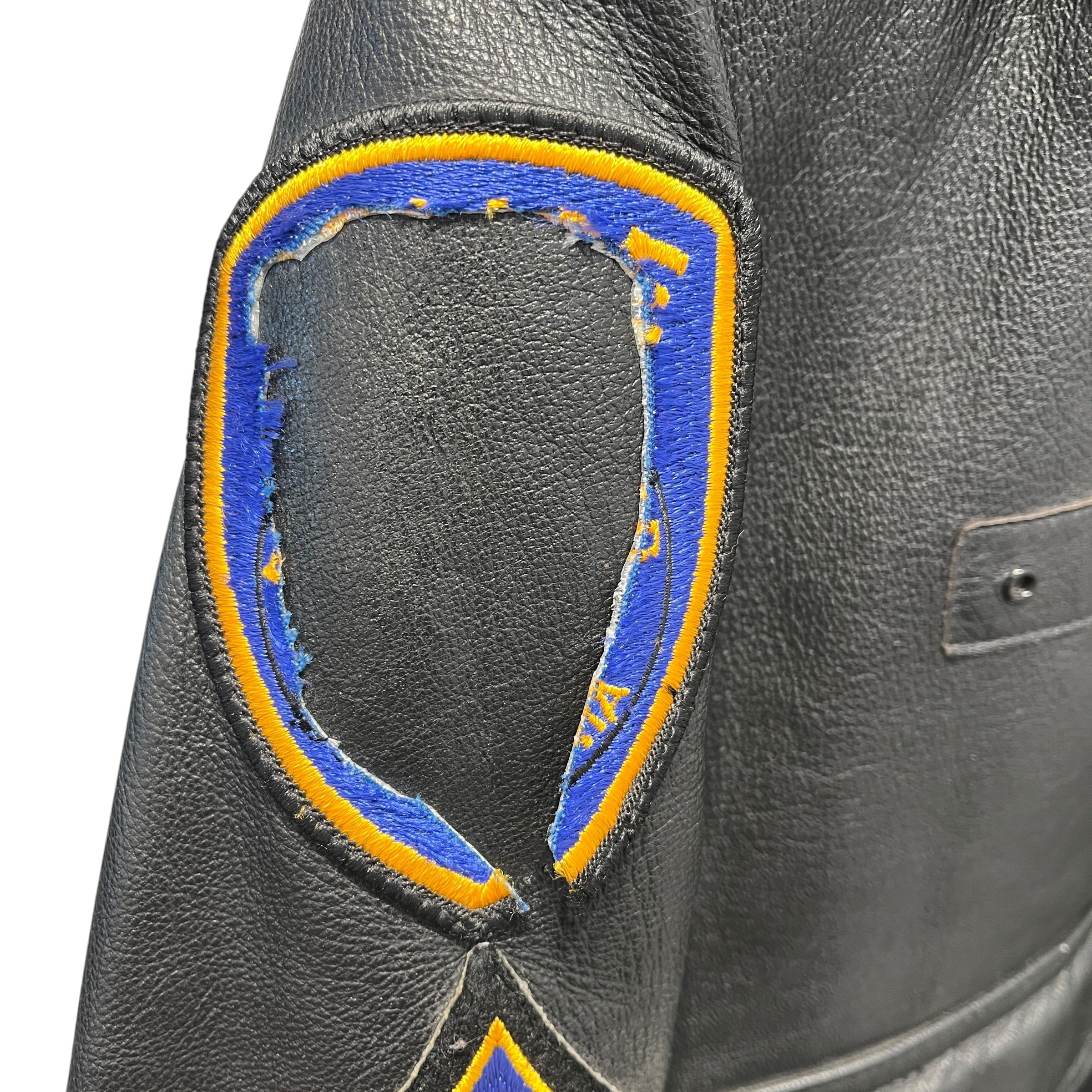 US.NAVY/Leather Jkt/42/Leather/BLK/cut off patches view 4