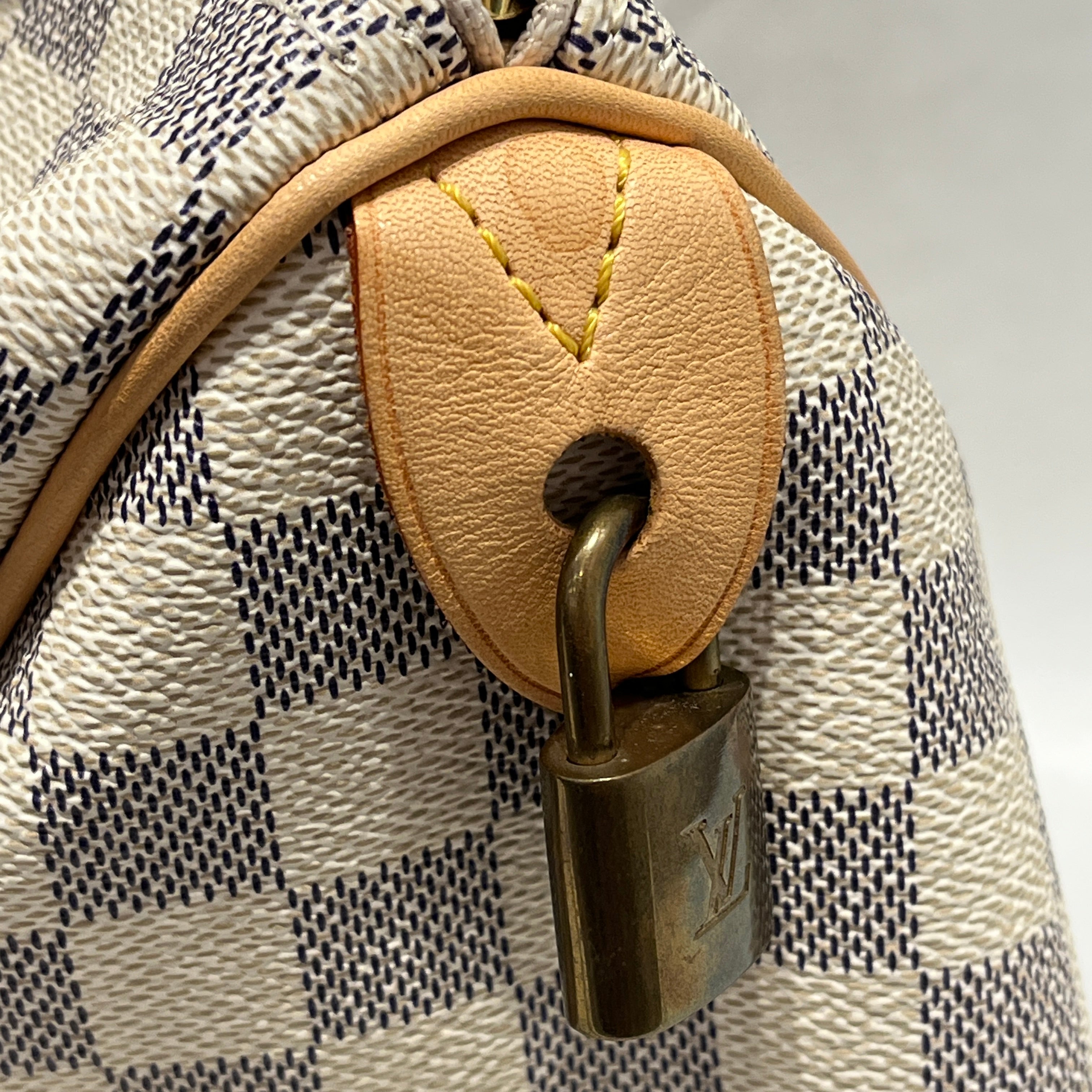 LOUIS VUITTON/Hand Bag/Monogram/Leather/WHT/DAMIER AZUR SPEEDY 25 view 7
