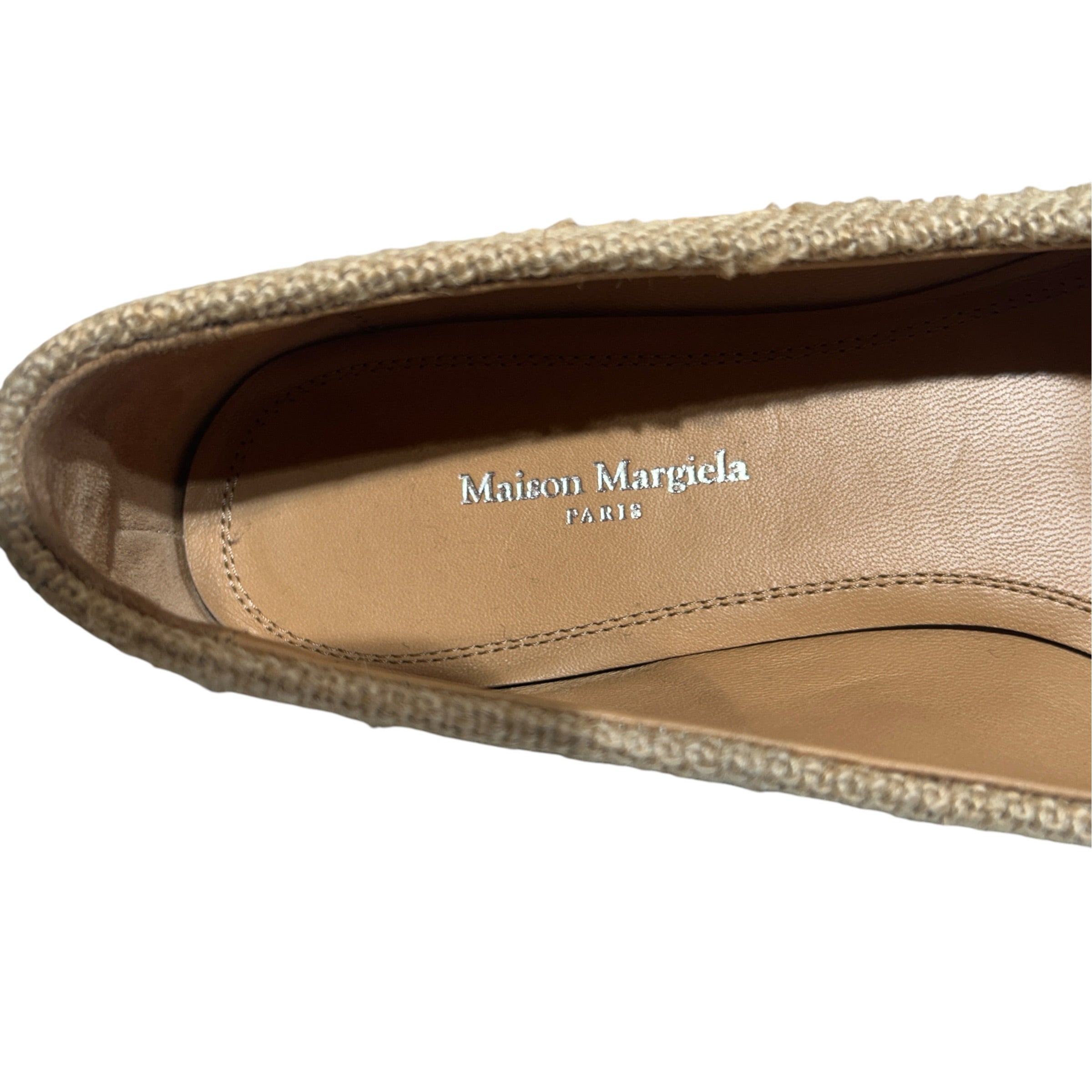 Maison Margiela/Flat Shoes/US 6/Tweed/BEG/Tabi Tweed Flats view 3