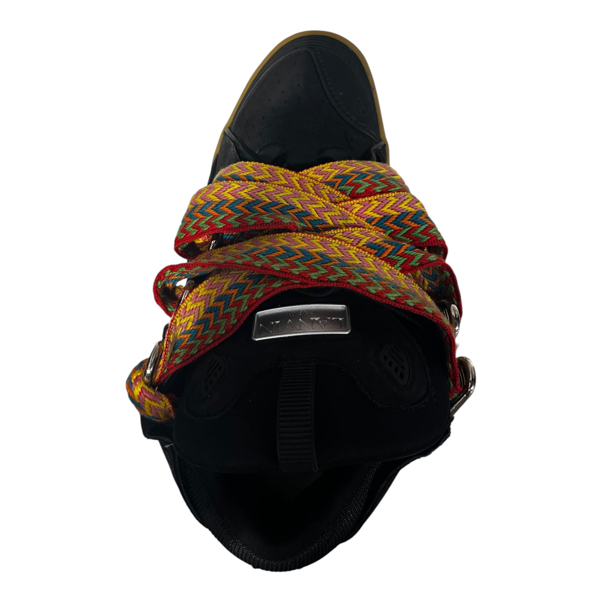 LANVIN/Low-Sneakers/EU 45/Leather/BLK/Gum Sole, Rainbow Lace view 3