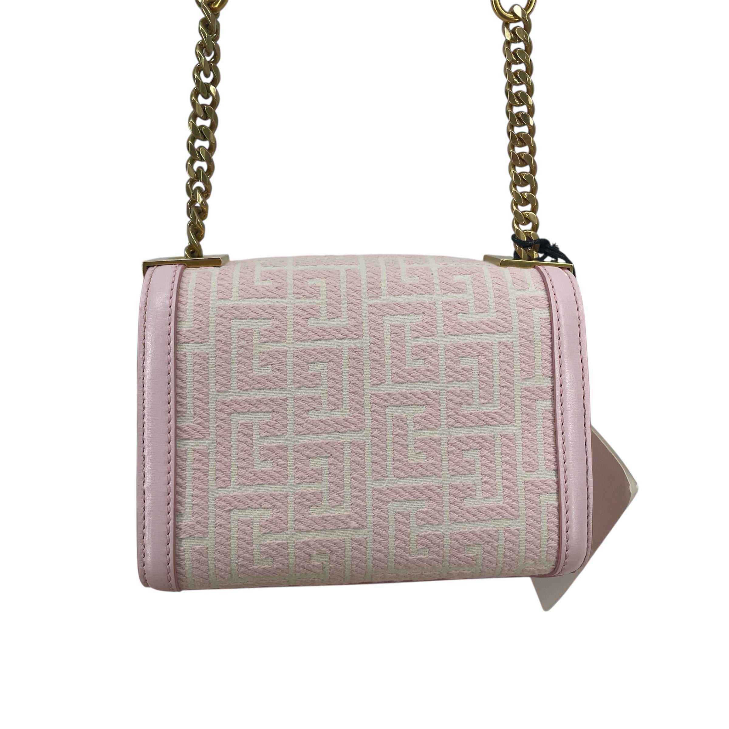 BALMAIN/Cross Body Bag/Monogram/Leather/PNK/GLD BAR SNAP ON FRONT view 3