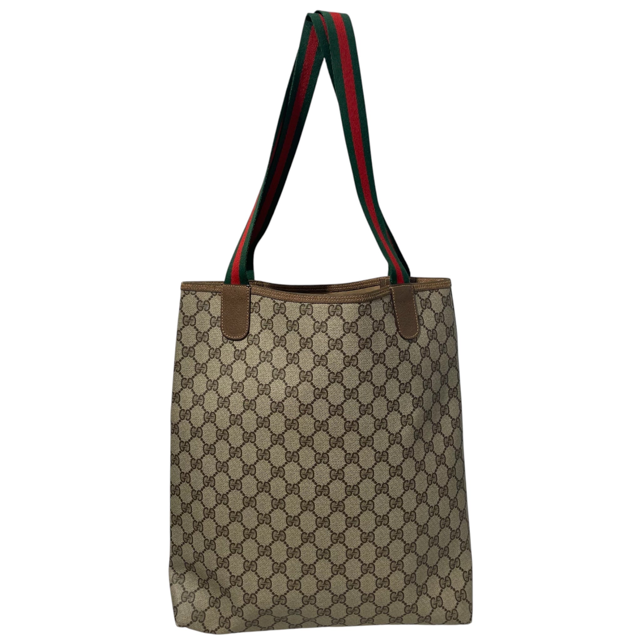 GUCCI/Tote Bag/Monogram/Faux Leather/BEG/Brown Canvas Tote view 2