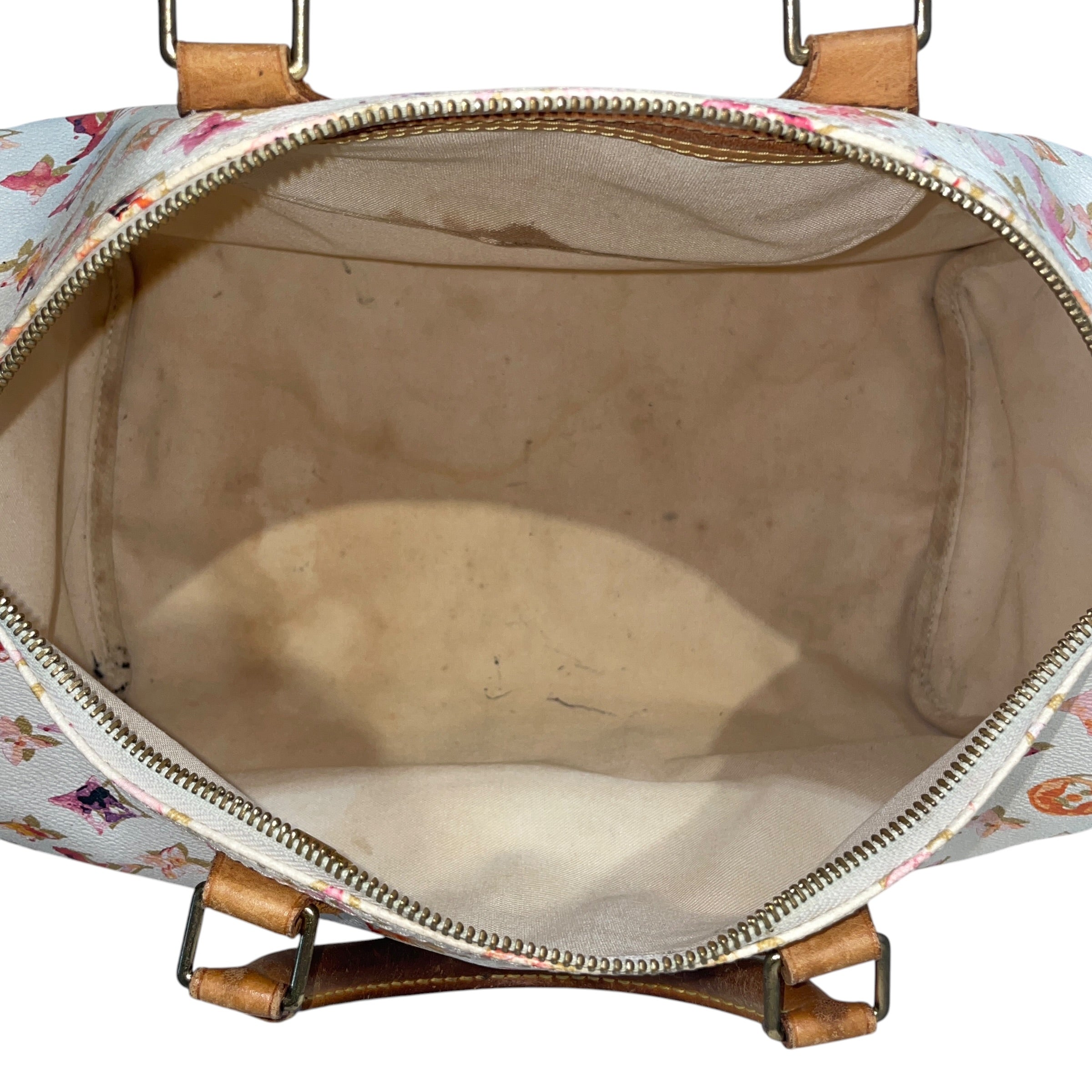 LOUIS VUITTON/Luggage/Monogram/Leather/WHT/Aquarelle Speedy view 4
