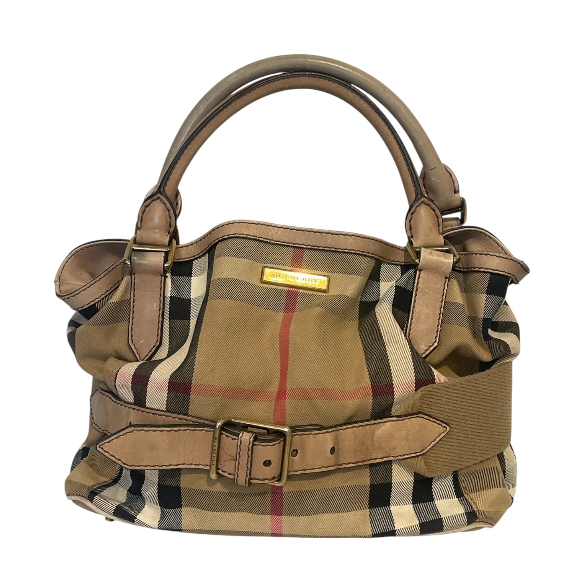 BURBERRY/Bag/Plaid/Cotton/BEG/SHELDON TOTE HOUSE CHECK view 1