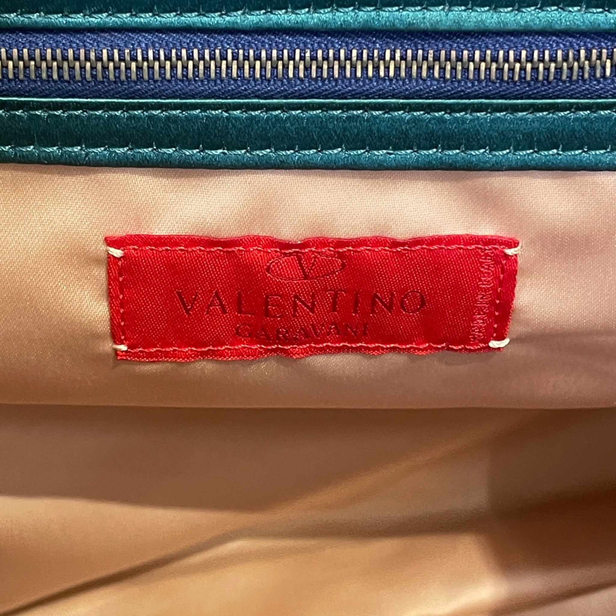 VALENTINO GARAVANI/Bag/Polyester/GRN/SATIN BOW TEAL TOTE view 5