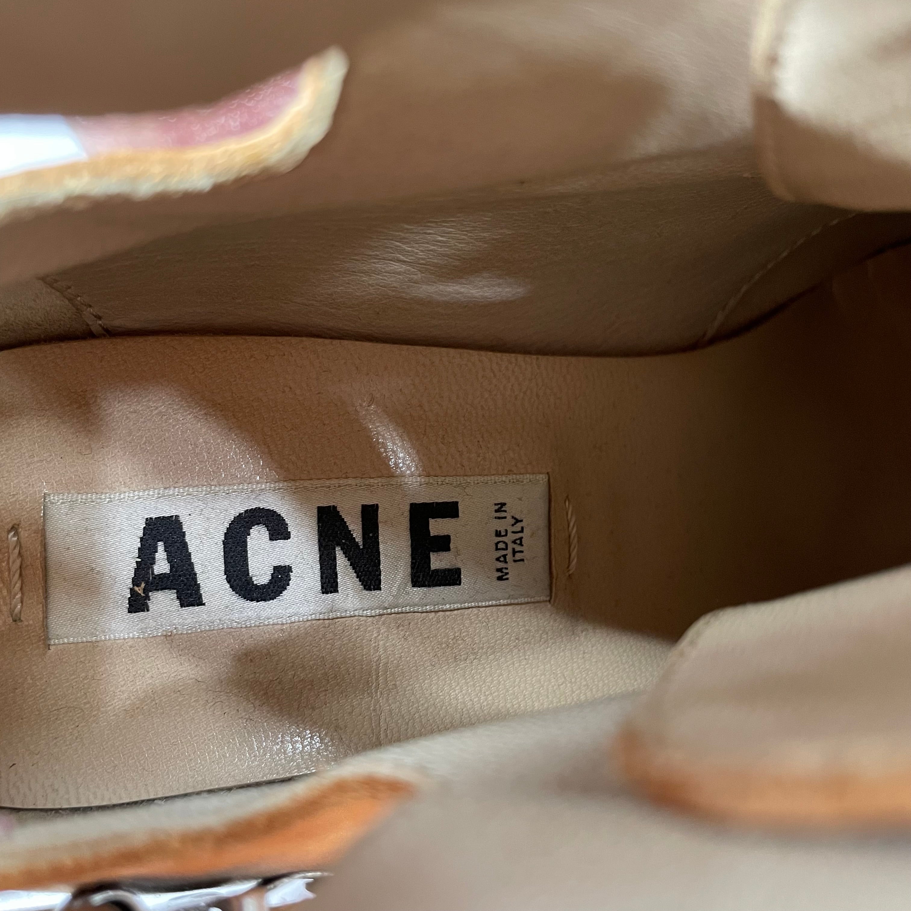 Acne Studios/Vintage/Boots/EU 37/Leather/CML/GLITTER HEEL BUCKLE view 3