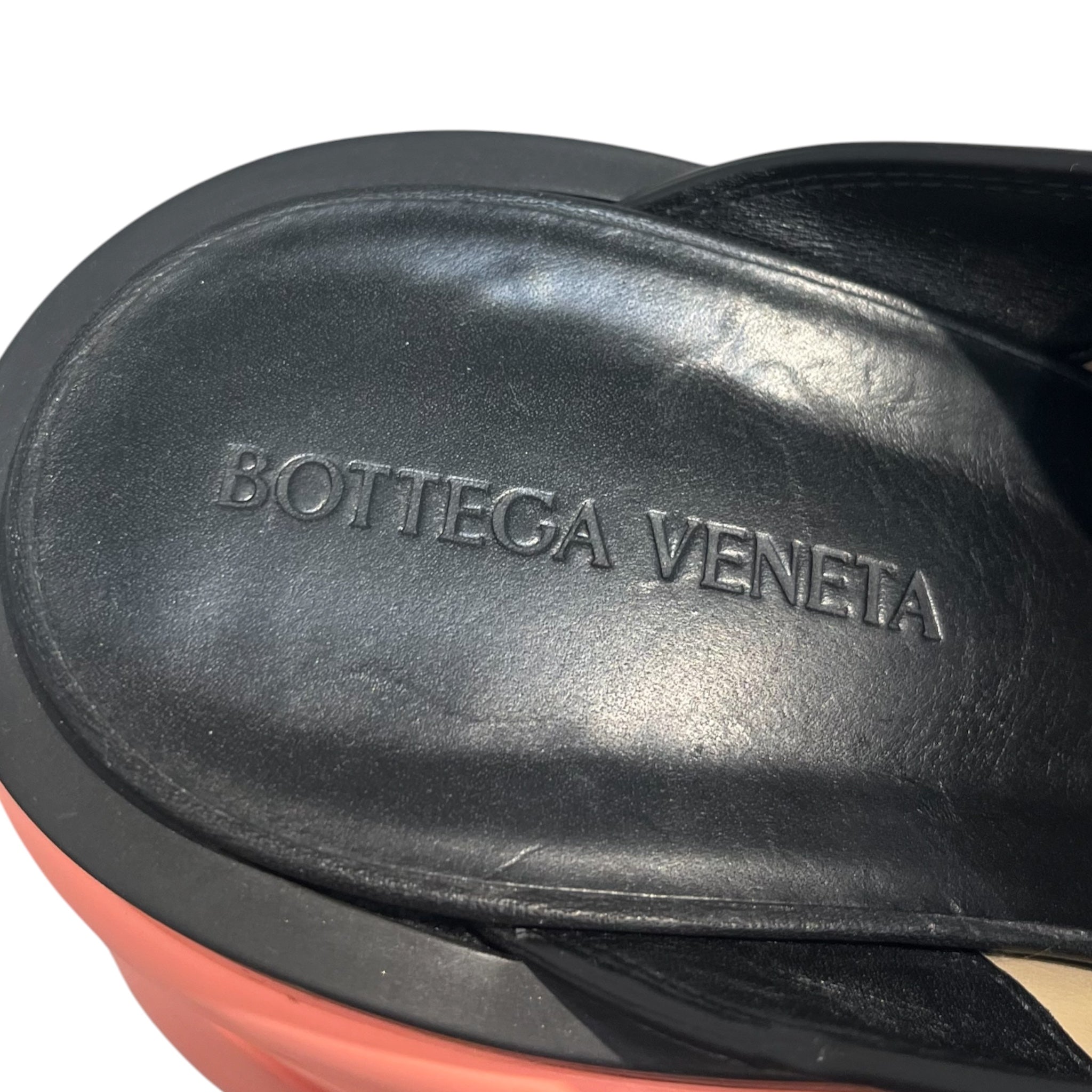 BOTTEGA VENETA/Sandals/Leather/BLK/BLACK & PINK FLASH MULES view 8