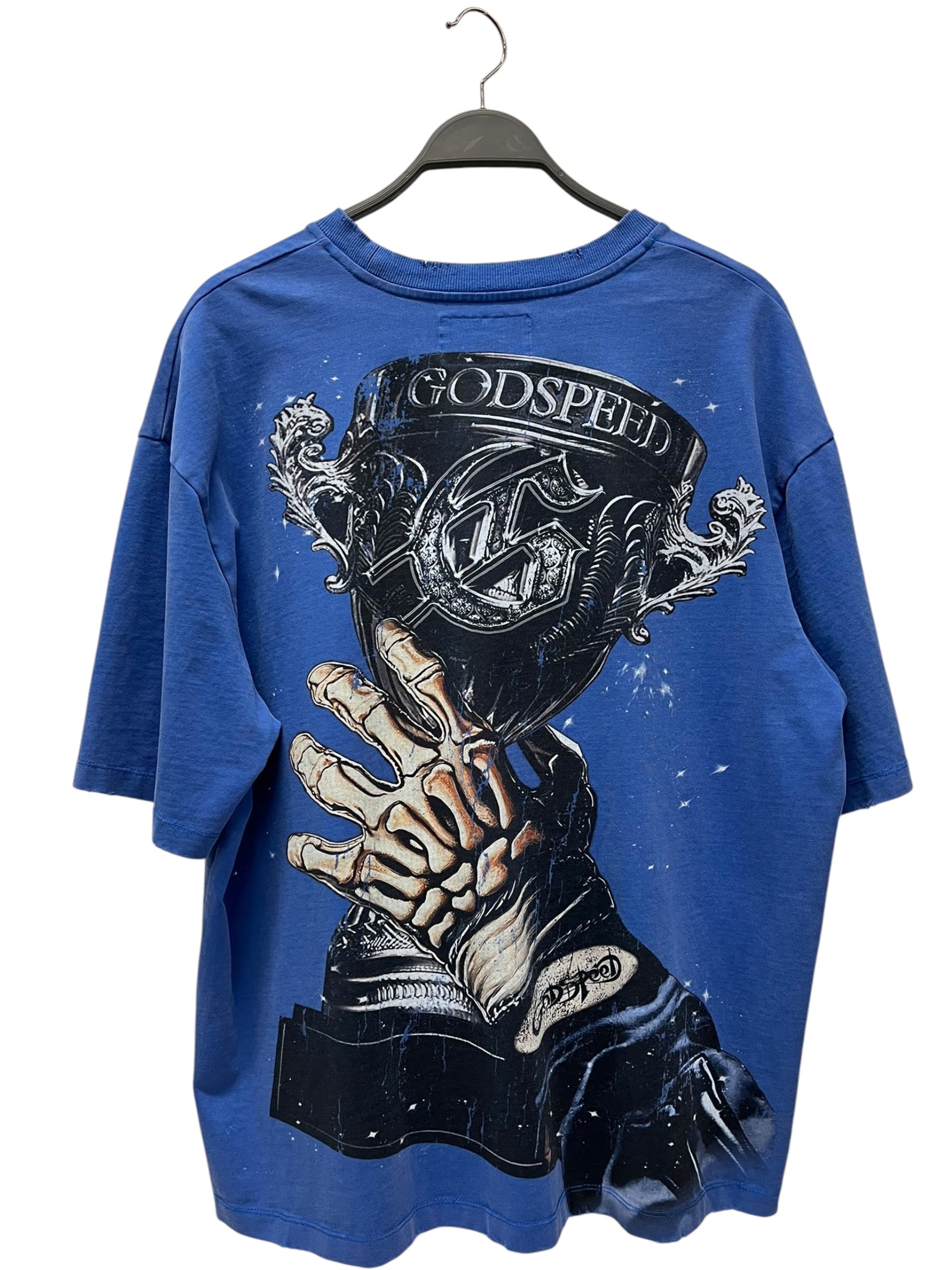 GODSPEED NEW YORK/T-Shirt/L/Cotton/BLU/All Over Print/Skull Graphics view 2