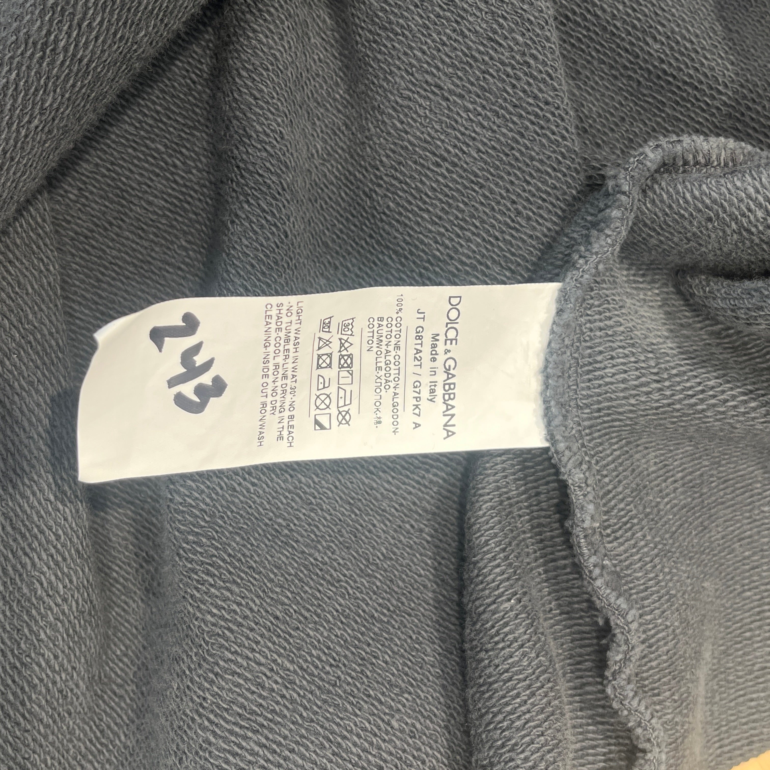 DOLCE&GABBANA/T-Shirt/46/Cotton/GRY/LOGO '84' view 4