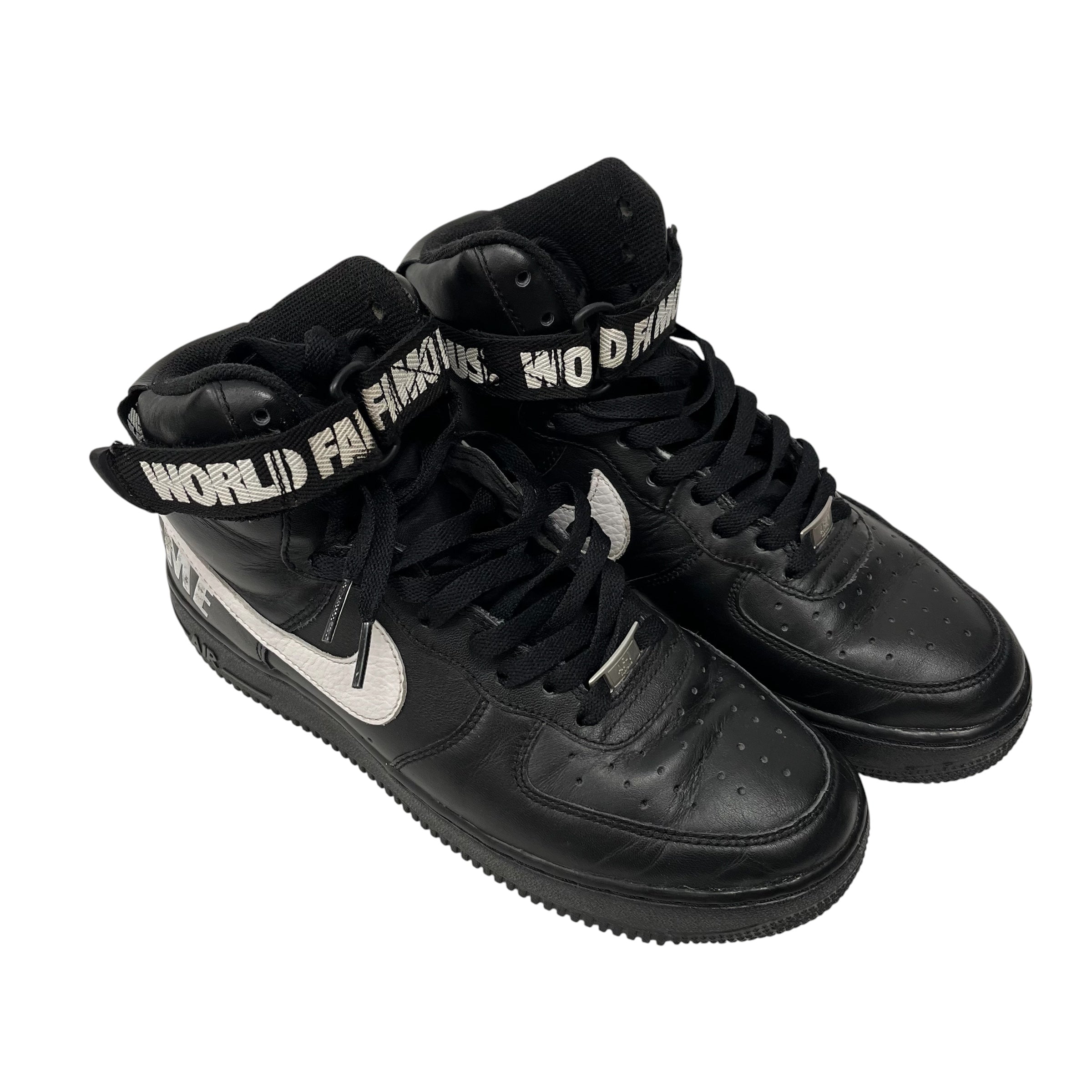 NIKE/Supreme/AIR FORCE 1 HIGH SUPREME SP/Hi-Sneakers/US 9/Cotton/BLK/698696-010 view 1