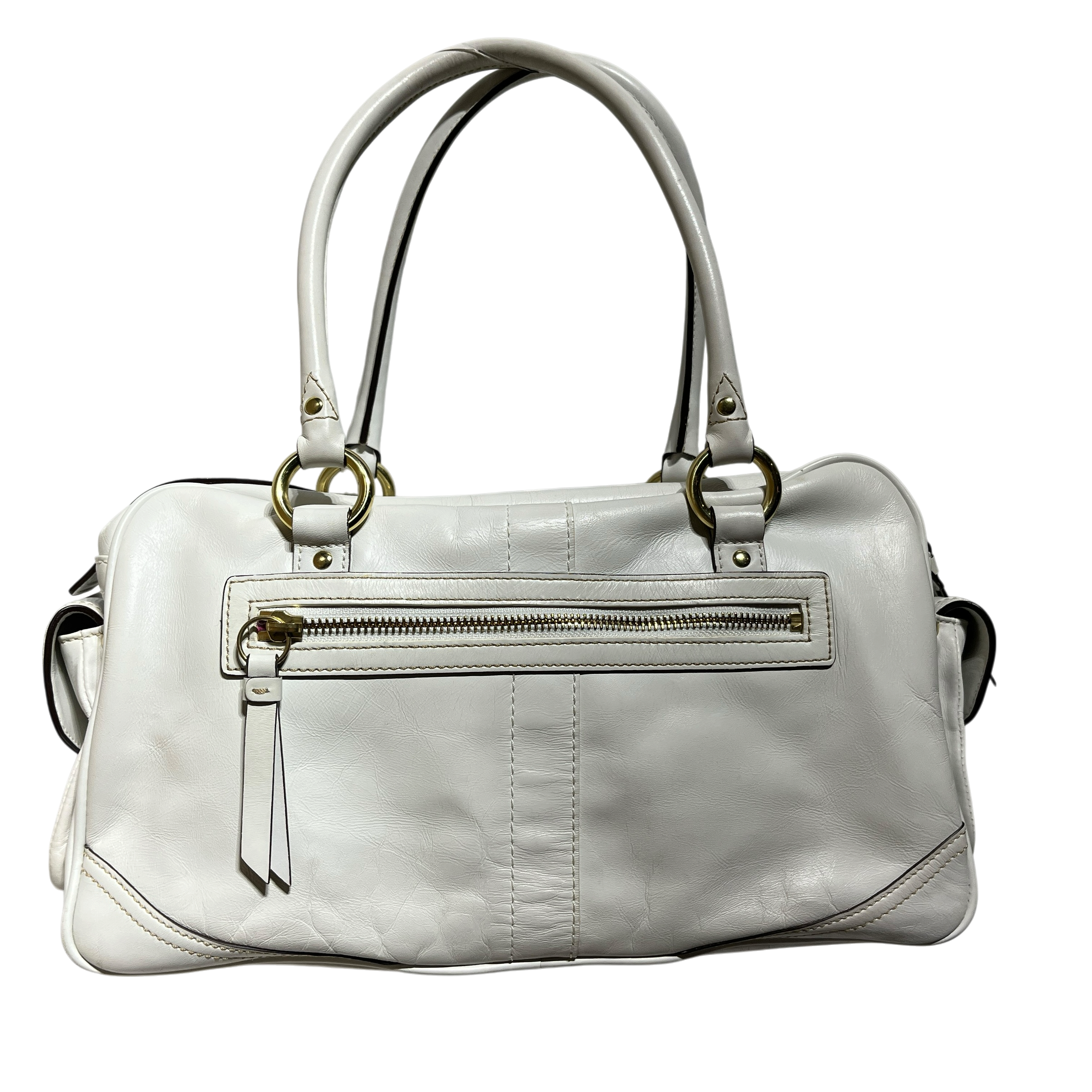 COACH/Tote Bag/Leather/WHT/turnlock camera bag view 2