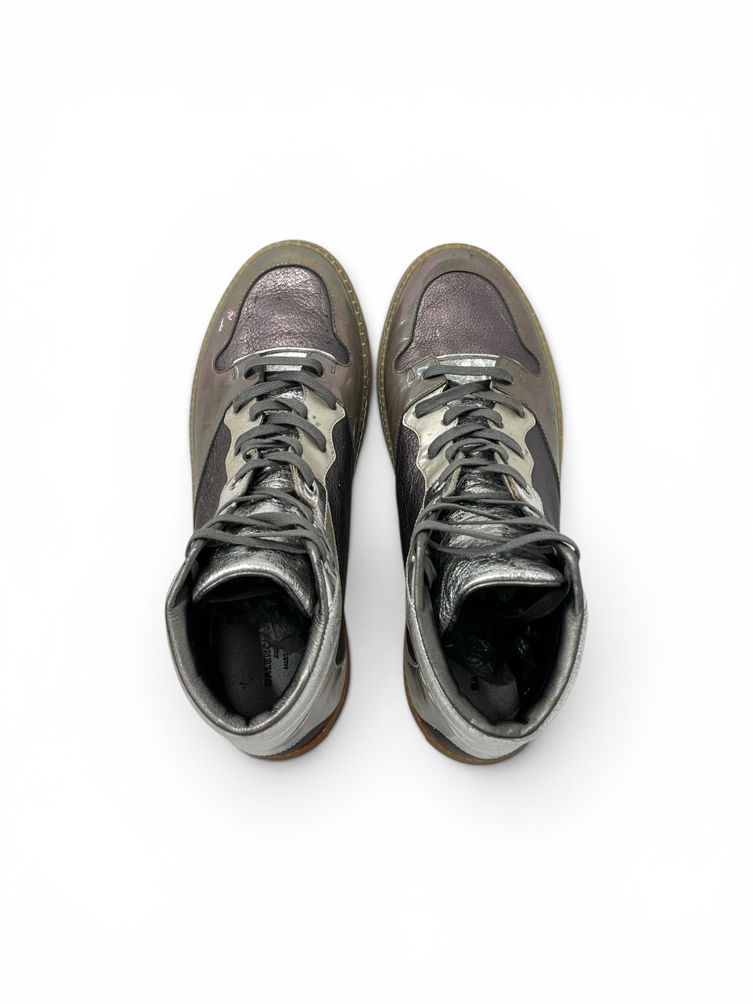 BALENCIAGA/Hi-Sneakers/EU 42/Glitter/Leather/SLV/ view 6