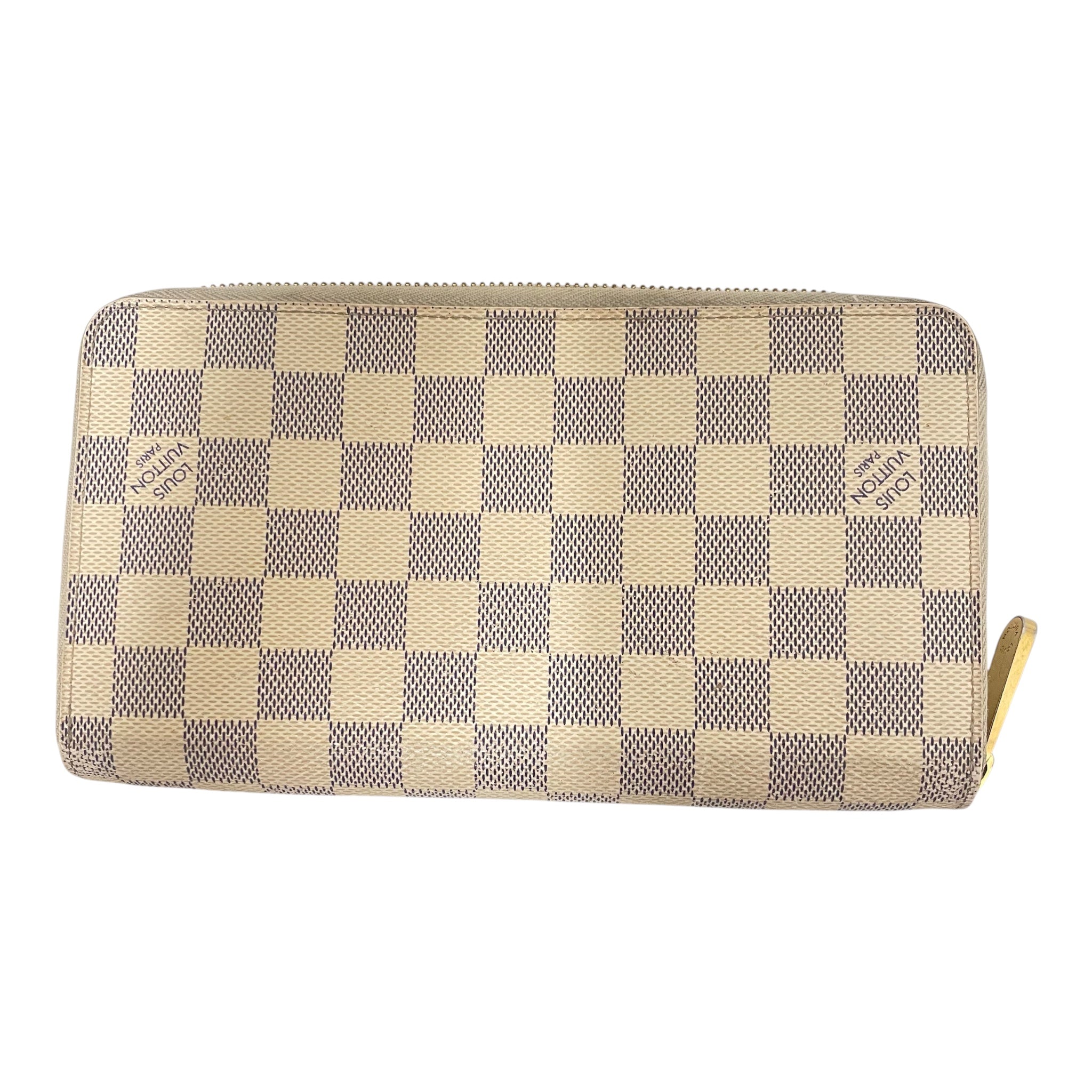 LOUIS VUITTON/Pouch/Monogram/Leather/CRM/Checkerboard/ Gold Zippper view 2