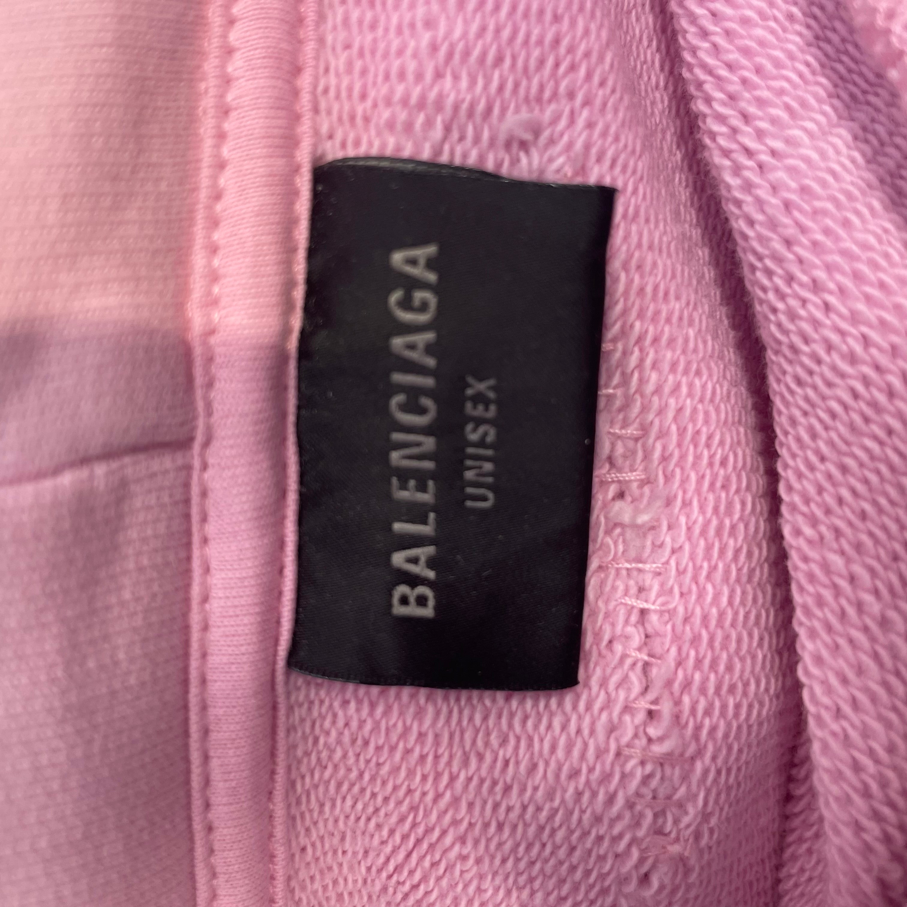 BALENCIAGA/Hoodie/S/Nylon/PNK/Distressed/gothic sleeves view 3