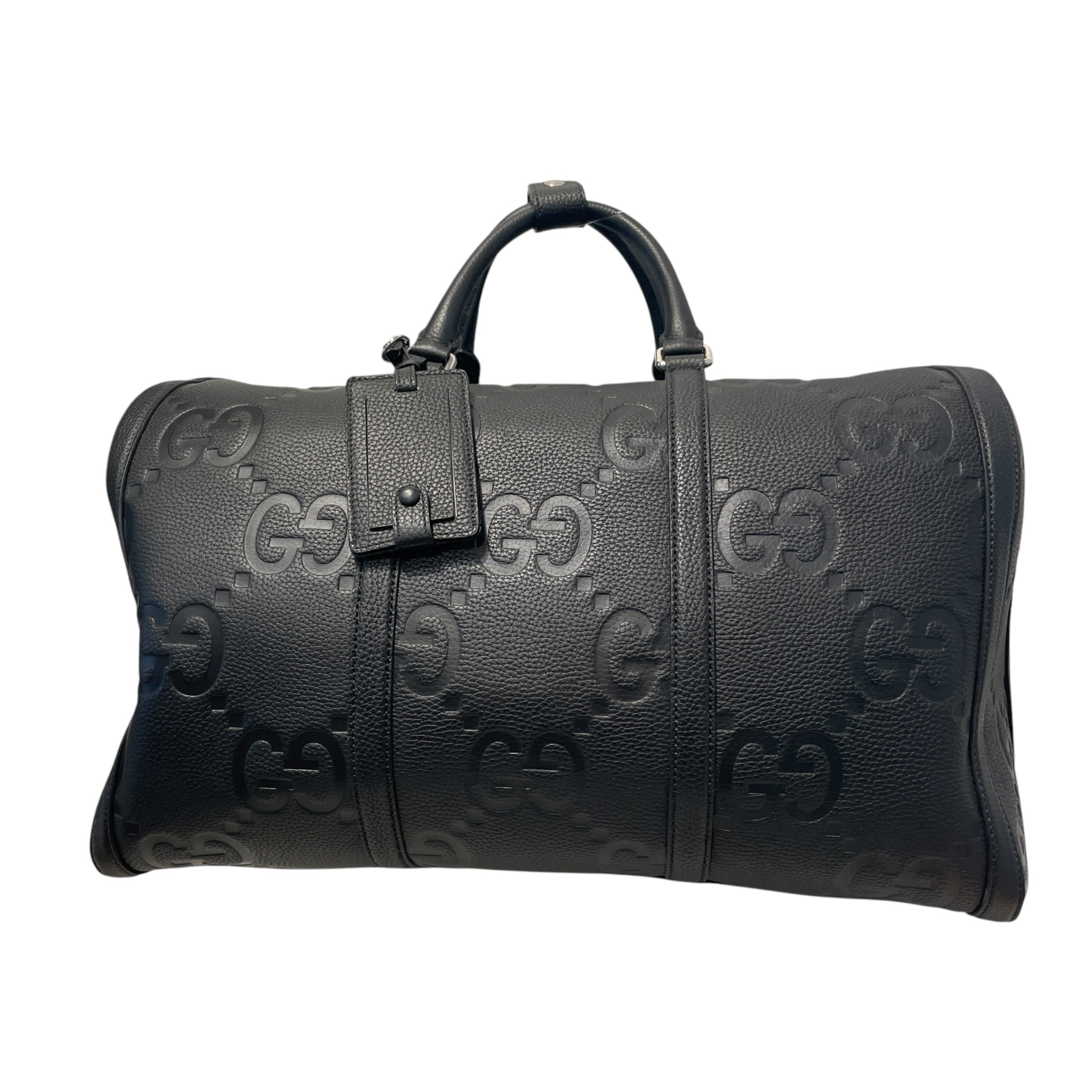 GUCCI/Luggage/Monogram/Leather/BLK/Jumbo Weekender view 1