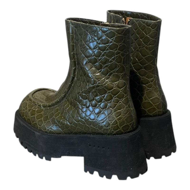 MARNI/Boots/EU 37/GRN/CROC EMBOSSED