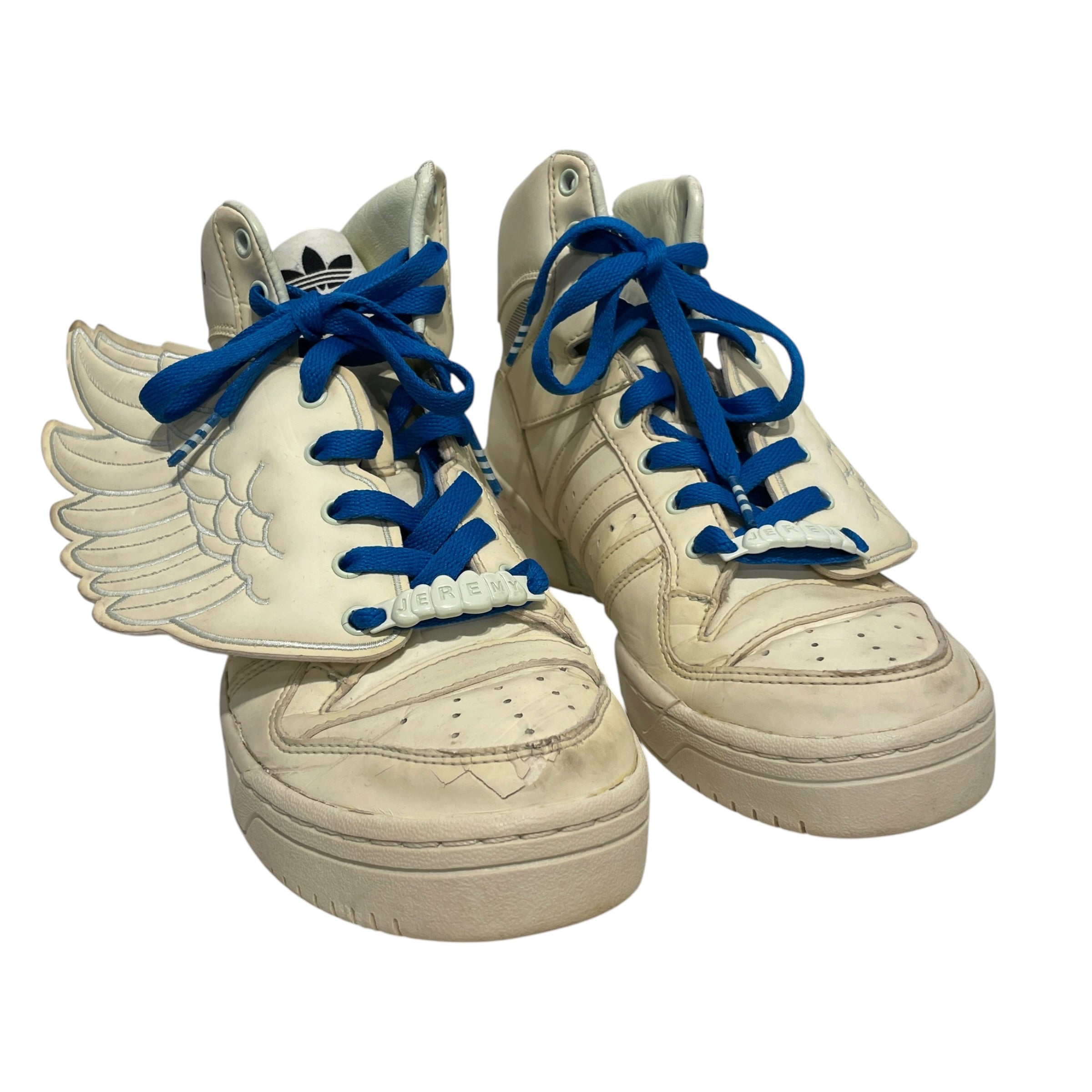 adidas/JEREMY SCOTT/Hi-Sneakers/US 8.5/Leather/CRM/glow in the dark view 1