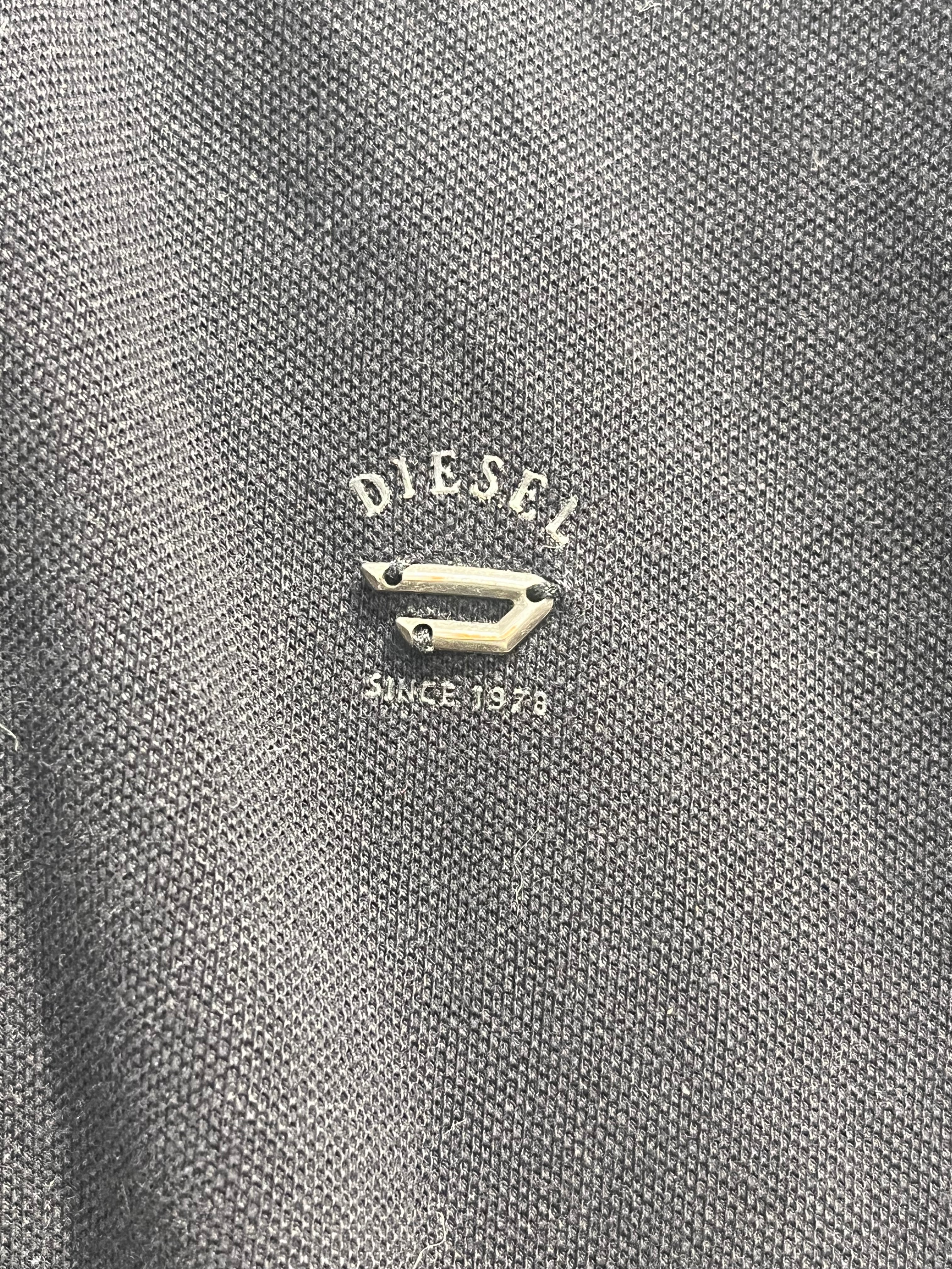DIESEL/Polo Shirt/M/Cotton/BLK/METAL LOGO ON HEART view 4