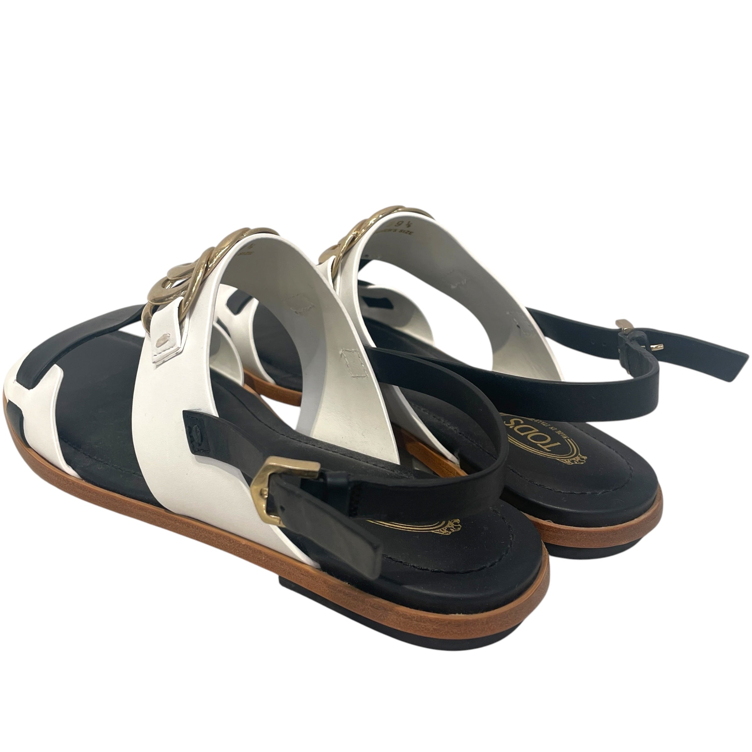 TOD'S/Sandals/EU 39.5/Leather/MLT/black and white view 2