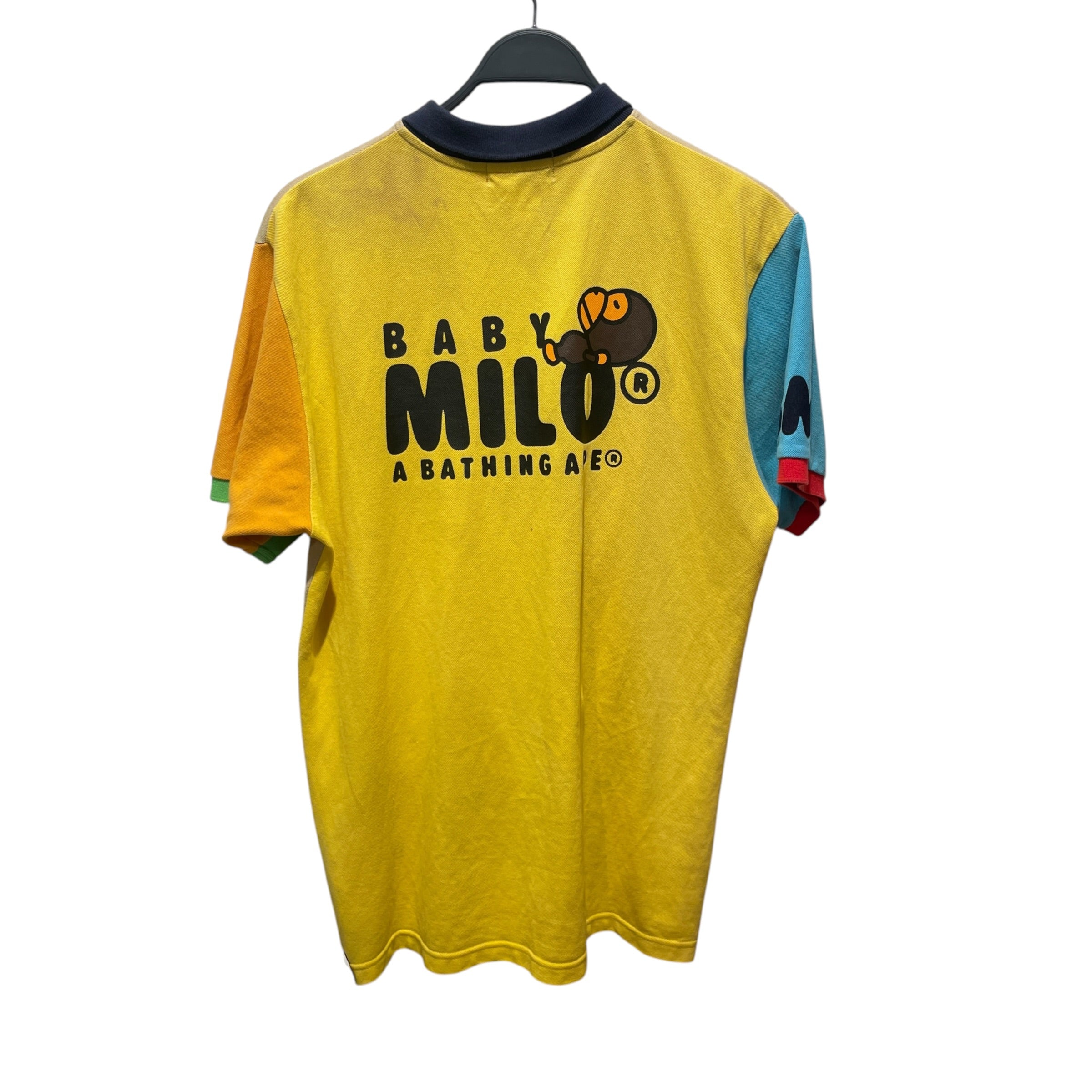 A BATHING APE/Polo Shirt/Cotton/YEL/All Over Print/ view 2