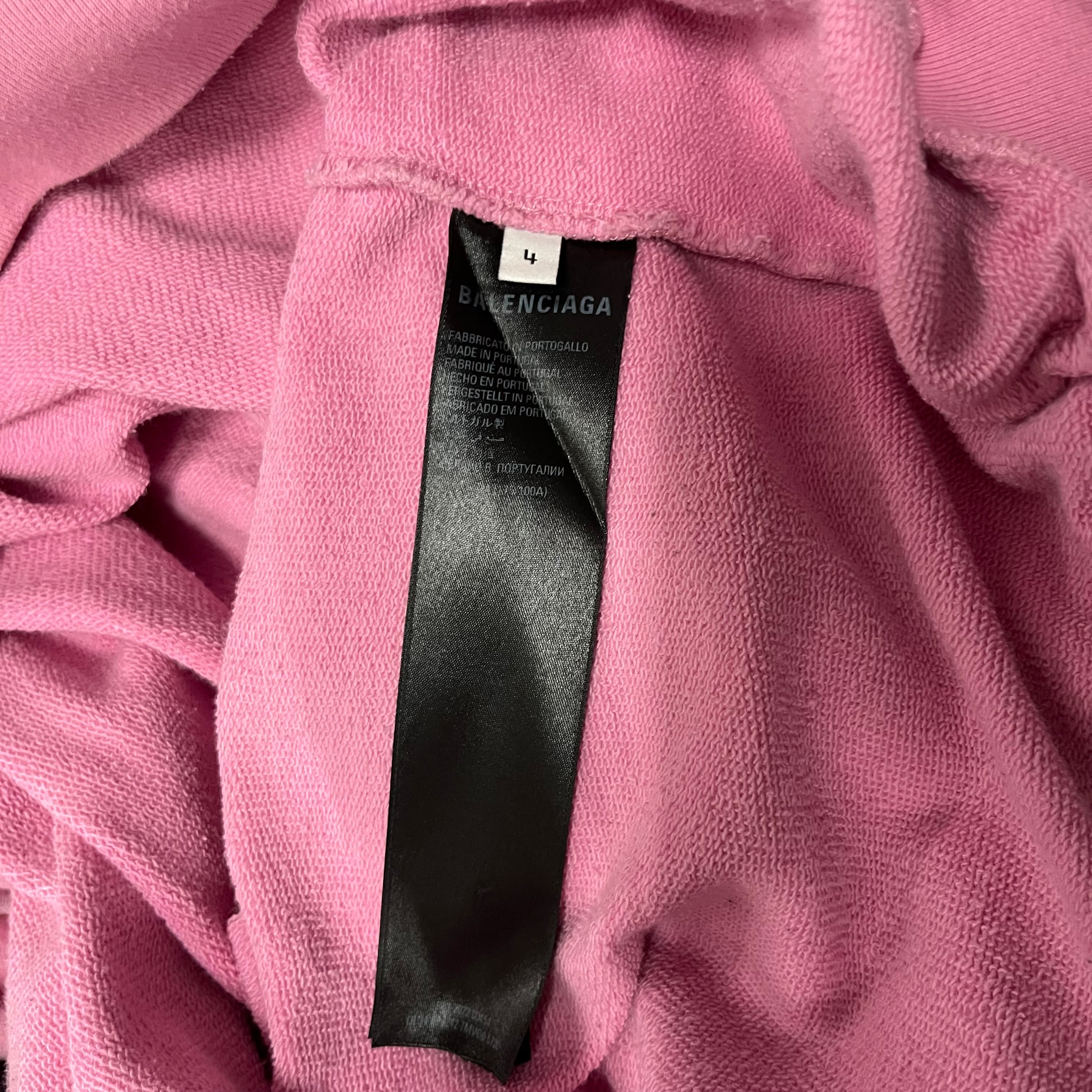 BALENCIAGA/Sweatshirt/4/Cotton/PNK/bb logo embroidered view 4