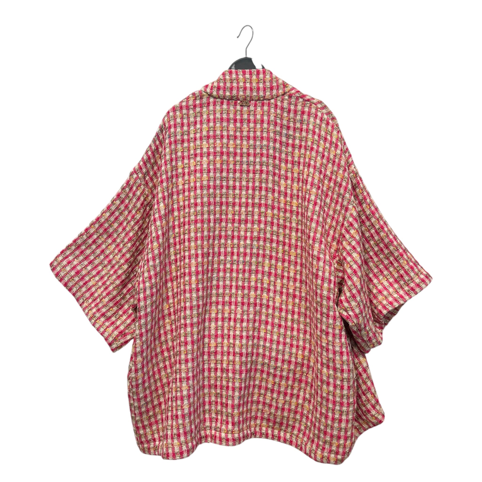 LA VIE STYLE HOUSE/Cardigan/Plaid/Polyester/PNK/KNITTED PLAID MULTICOLOR view 2