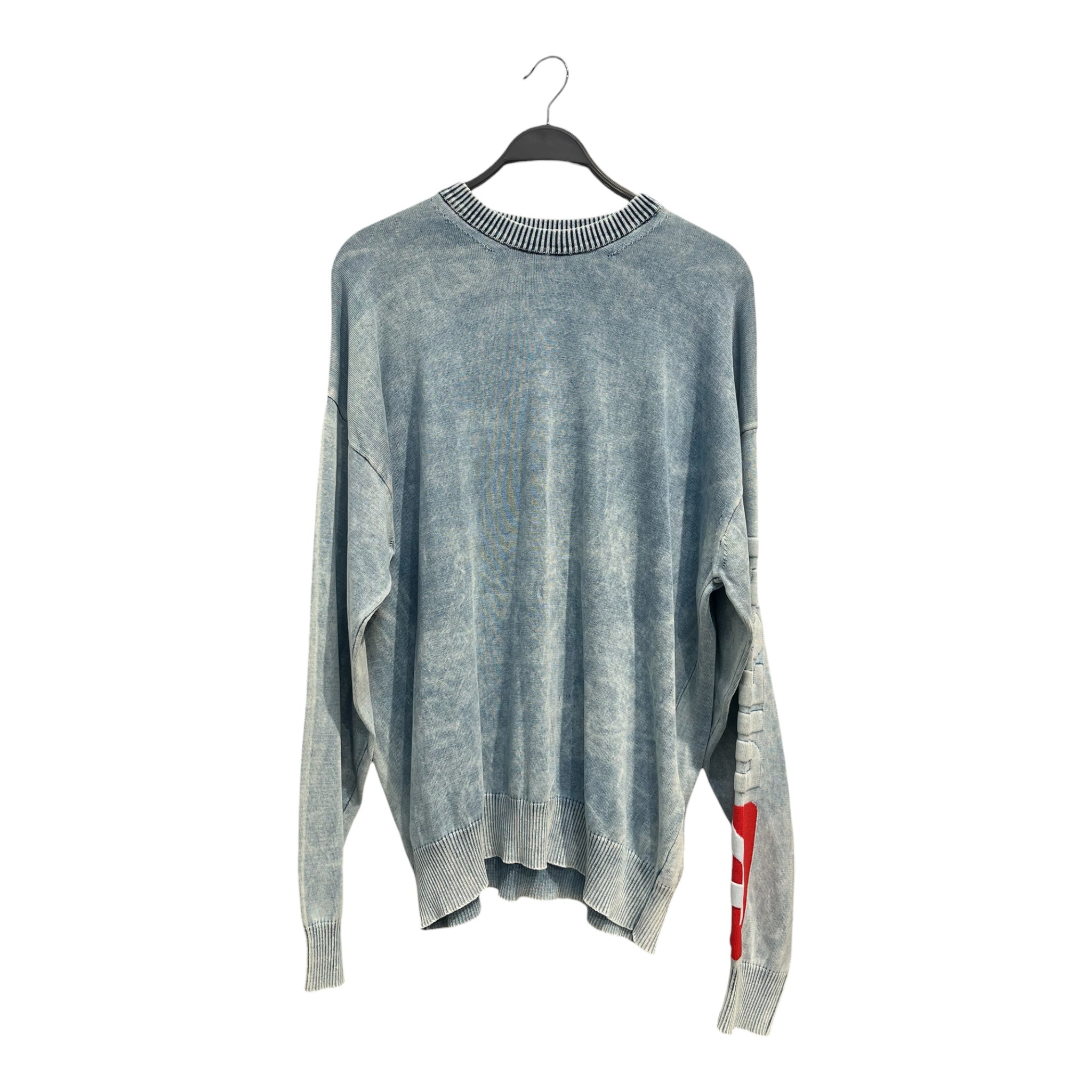 DIESEL/Sweatshirt/L/Cotton/BLU/ACID WASH PATTERN view 1