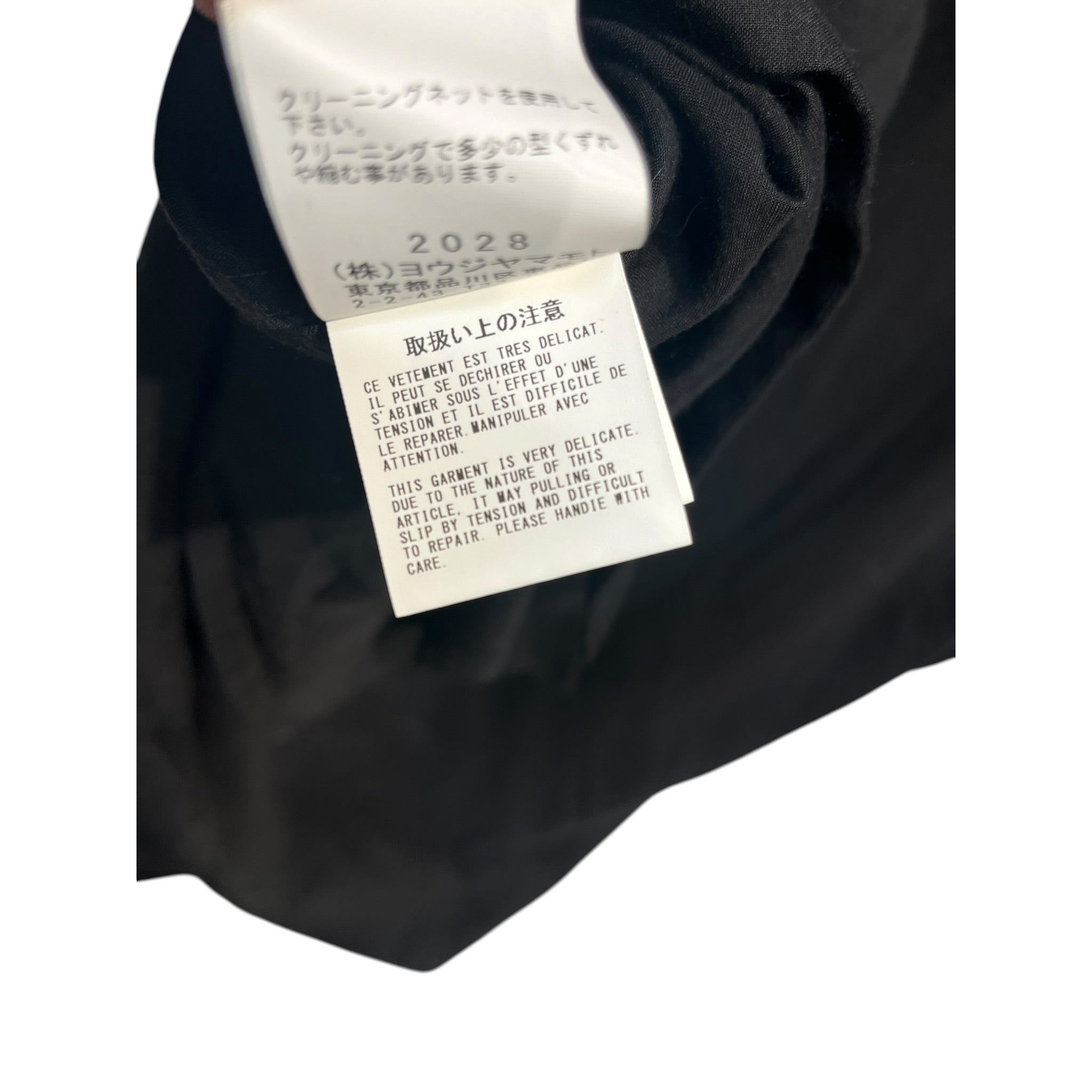 YOHJI YAMAMOTO/LS Dress/2/Cotton/BLK/traditional clasps view 5