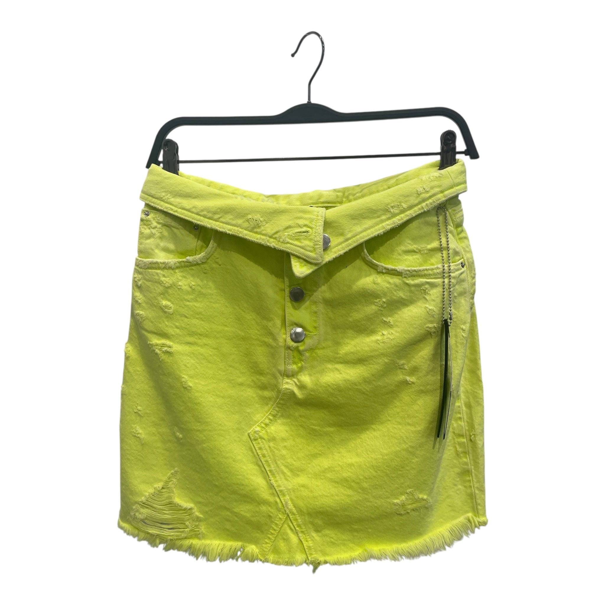 AMIRI/Skirt/6/Denim/YEL/FOLD OVER NEON SKIRT view 1