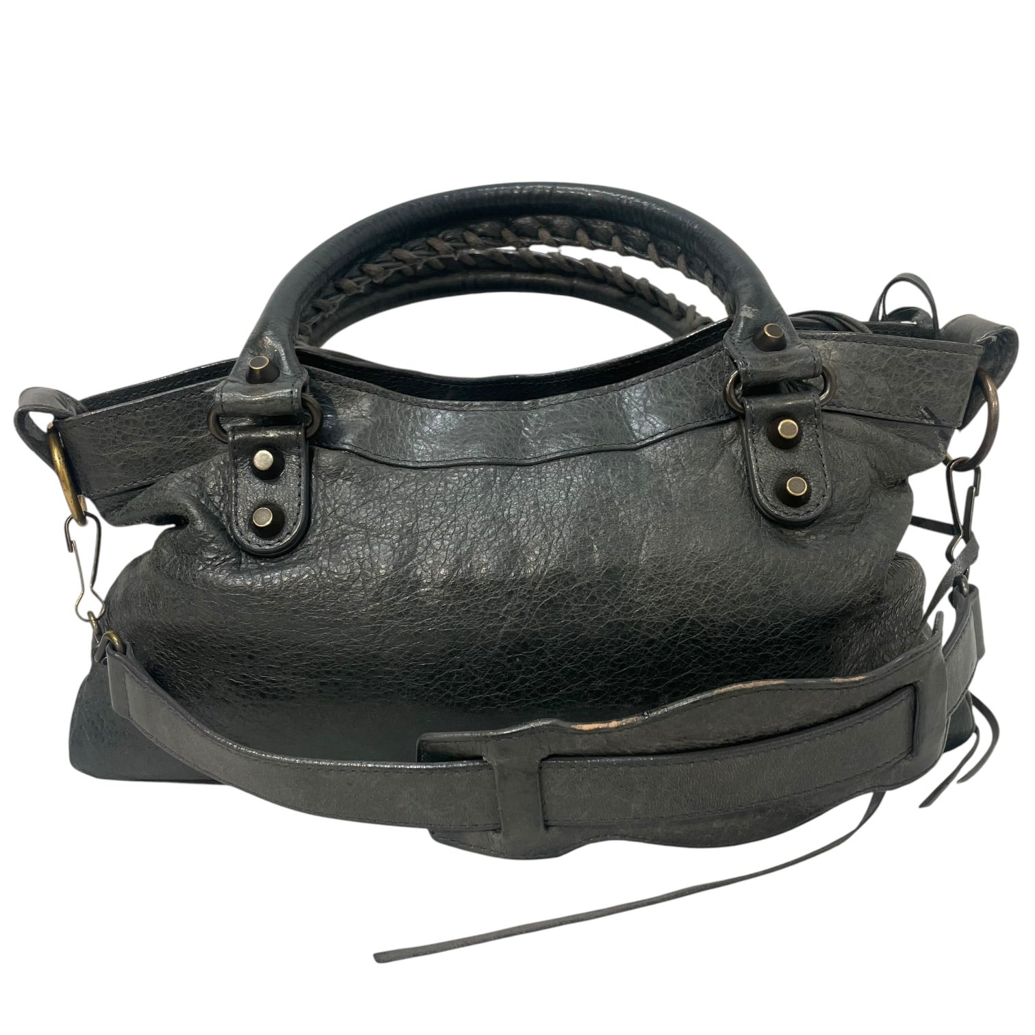 BALENCIAGA/Cross Body Bag/Lambskin/GRY/motorcross classic city view 2
