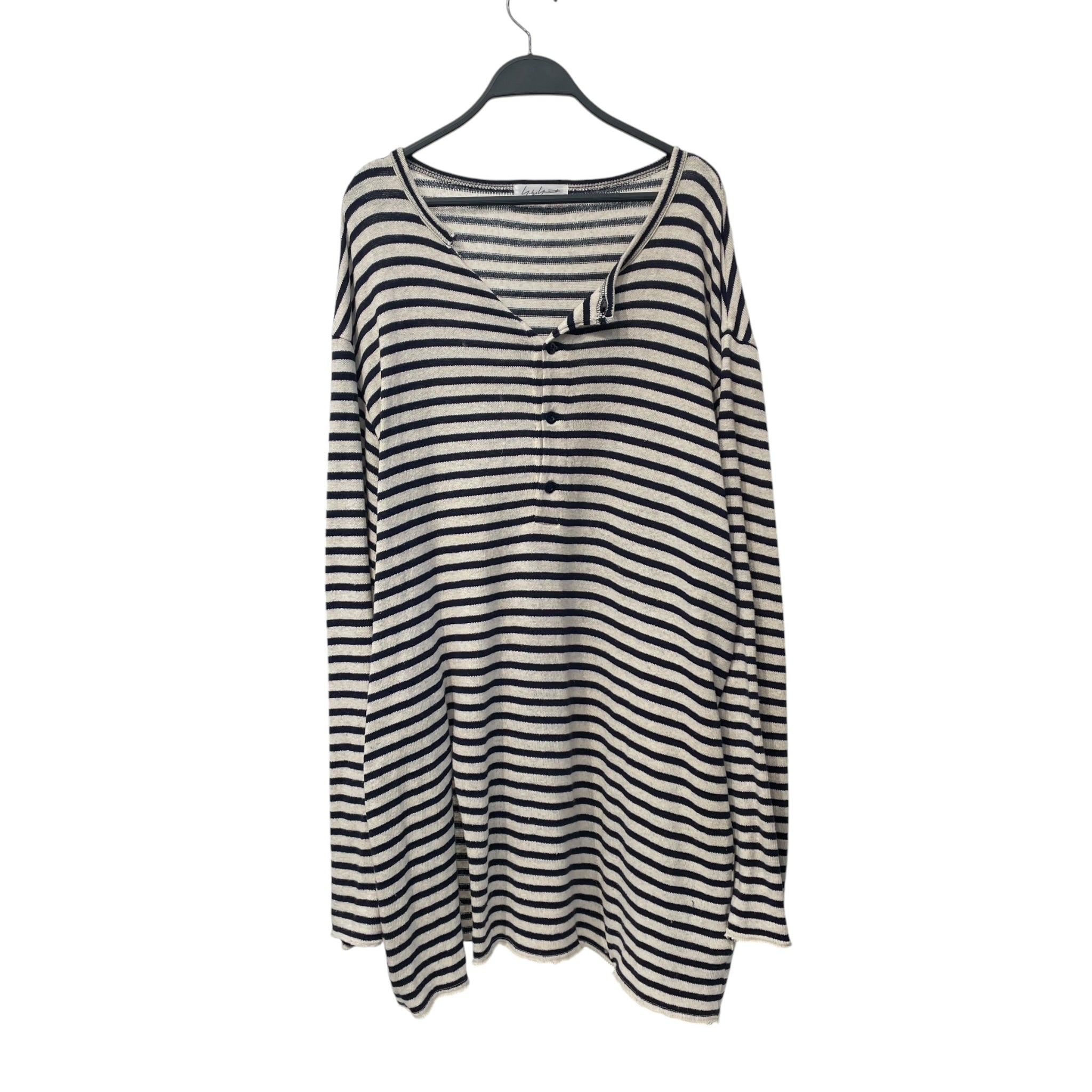 yohji yamamoto POUR HOMME/LS Shirt/3/Stripe/Cotton/MLT/ view 1