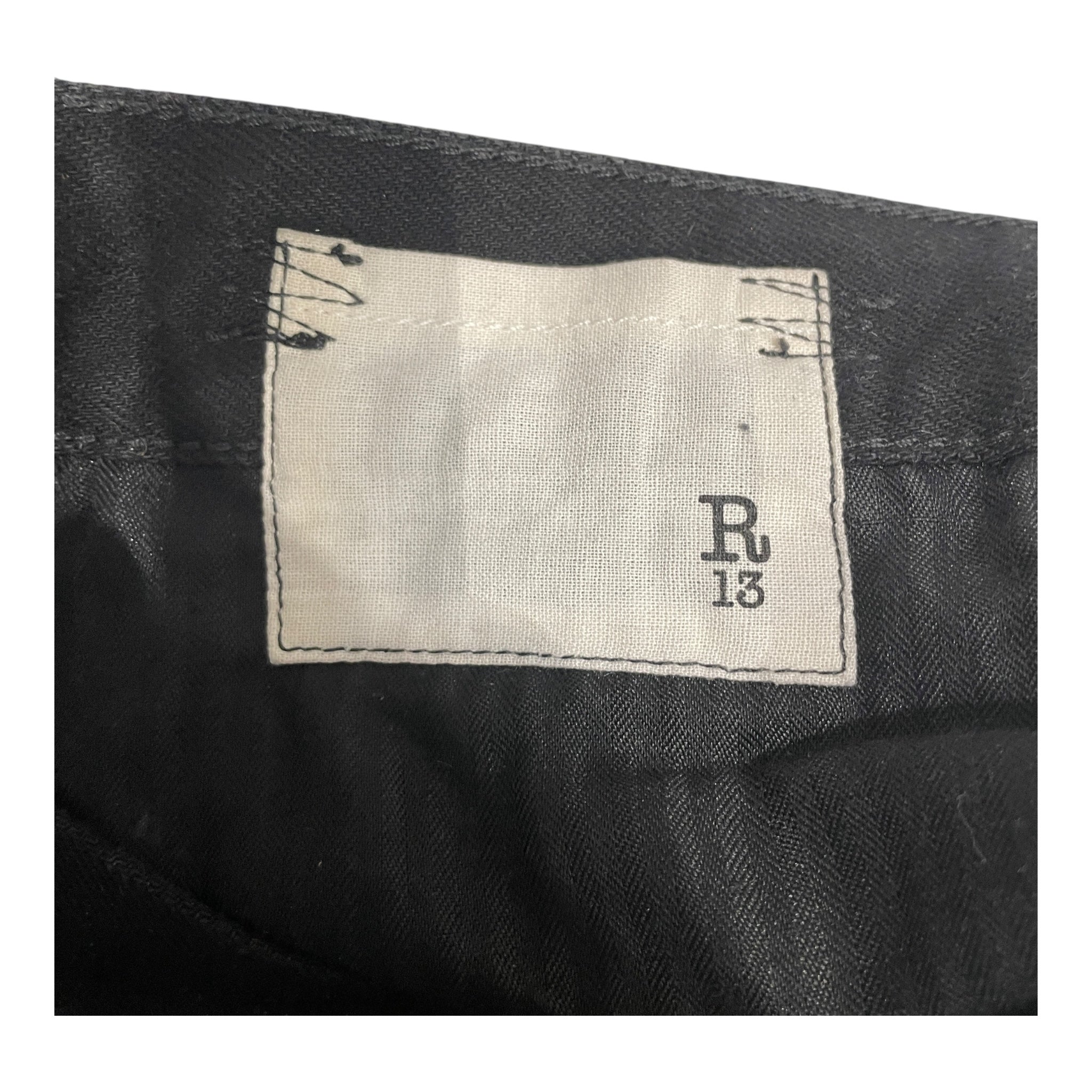 R13/Straight Pants/26/Cotton/BLK/SEQUIN view 3