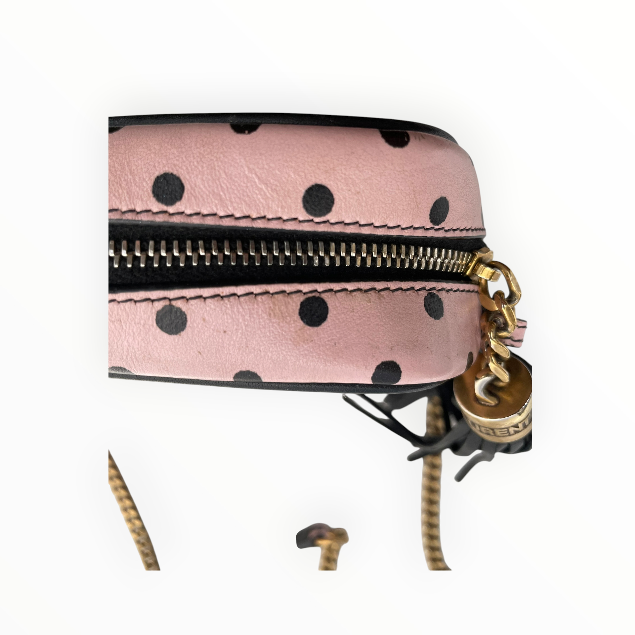 SAINT LAURENT/Bag/Polka dot/Leather/PNK/M.BAG MONO view 7