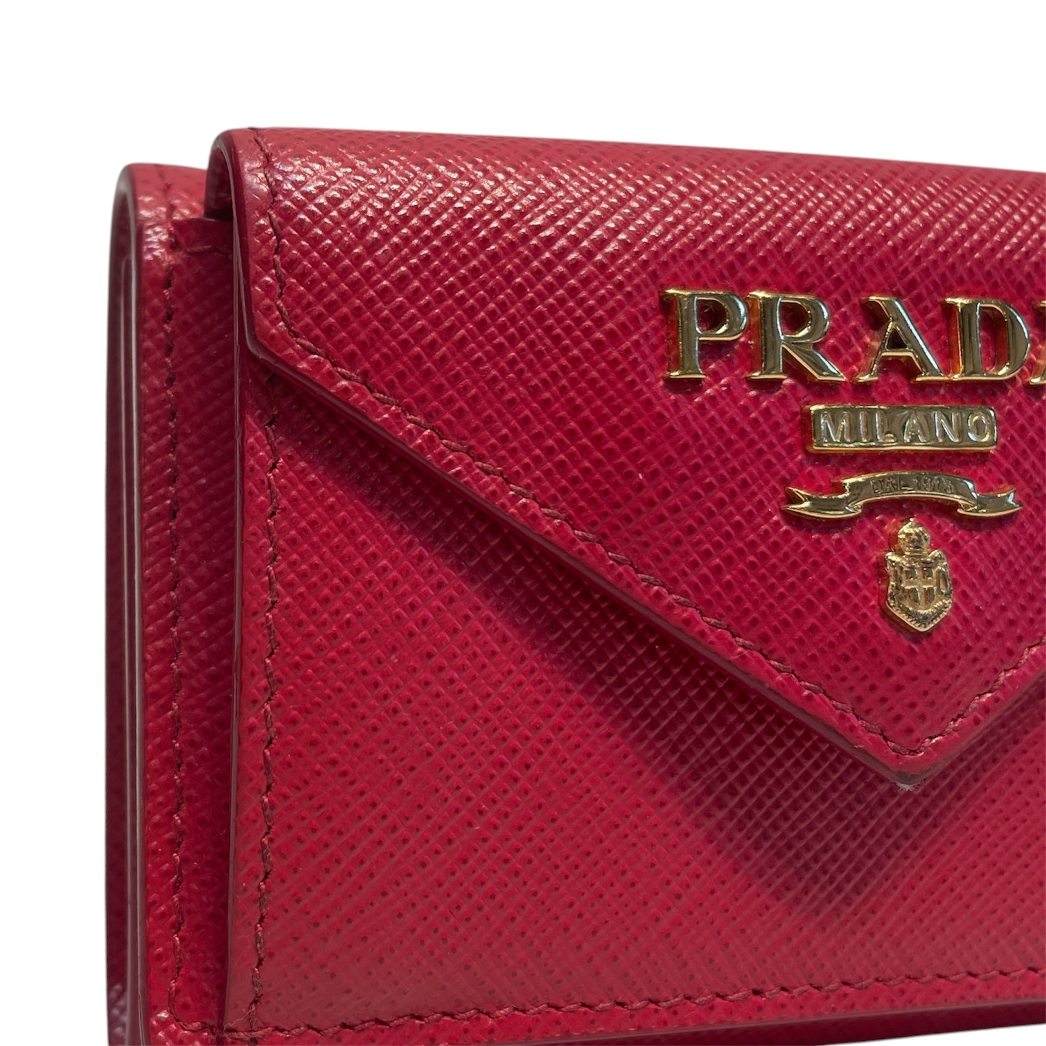 PRADA/Trifold Wallet/Leather/RED/ view 6