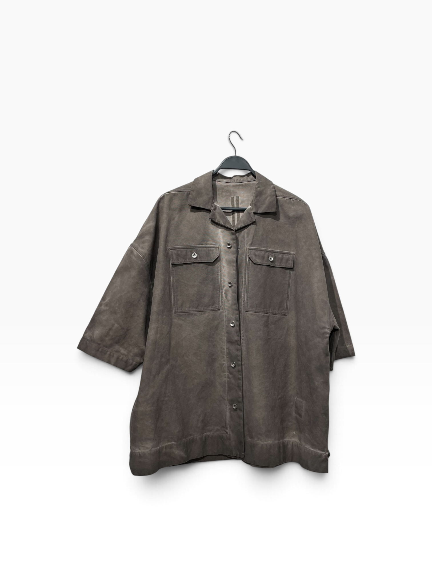 RICK OWENS DRKSHDW/Polo Shirt/S/Cotton/GRY/MAGNUM TOMMY view 1