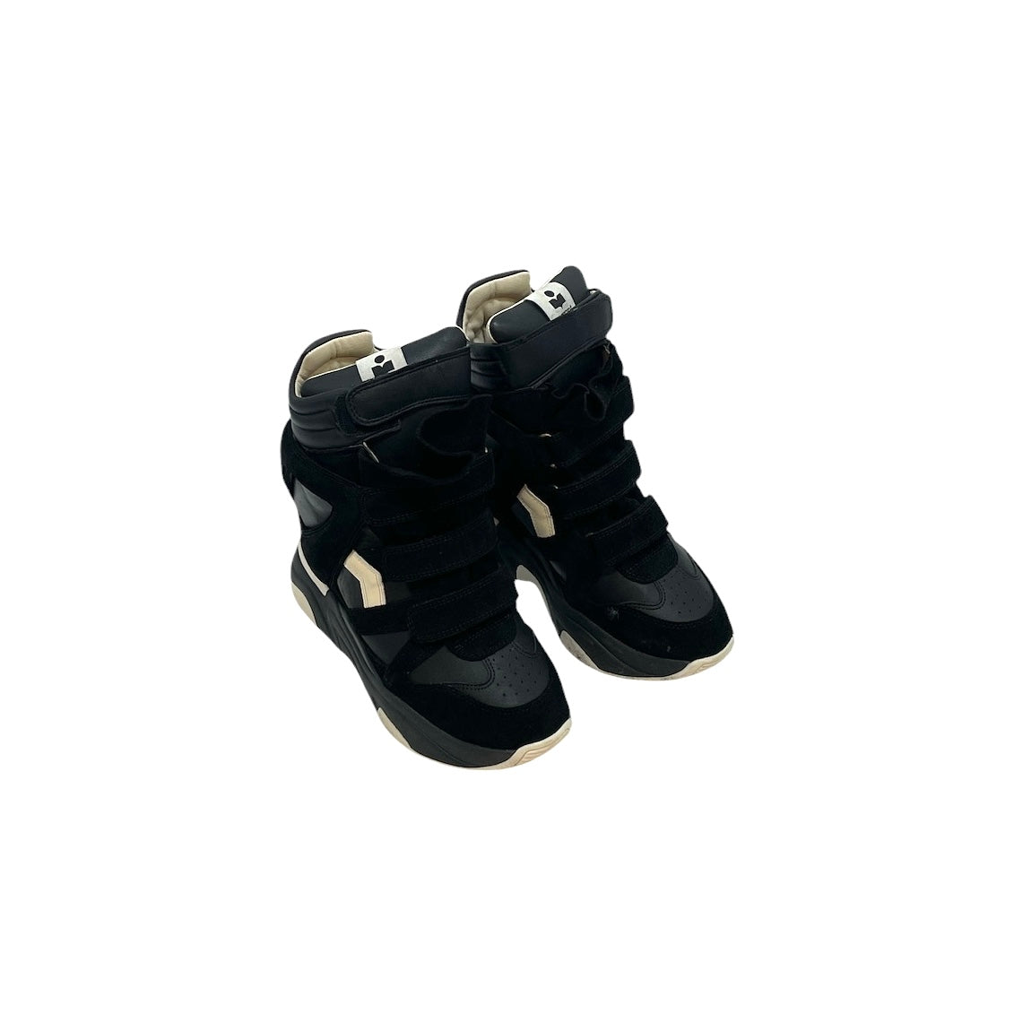 ISABEL MARANT/Hi-Sneakers/EU 40/Suede/BLK/SNEAKER WEDGES/VELCRO STRAPS view 1