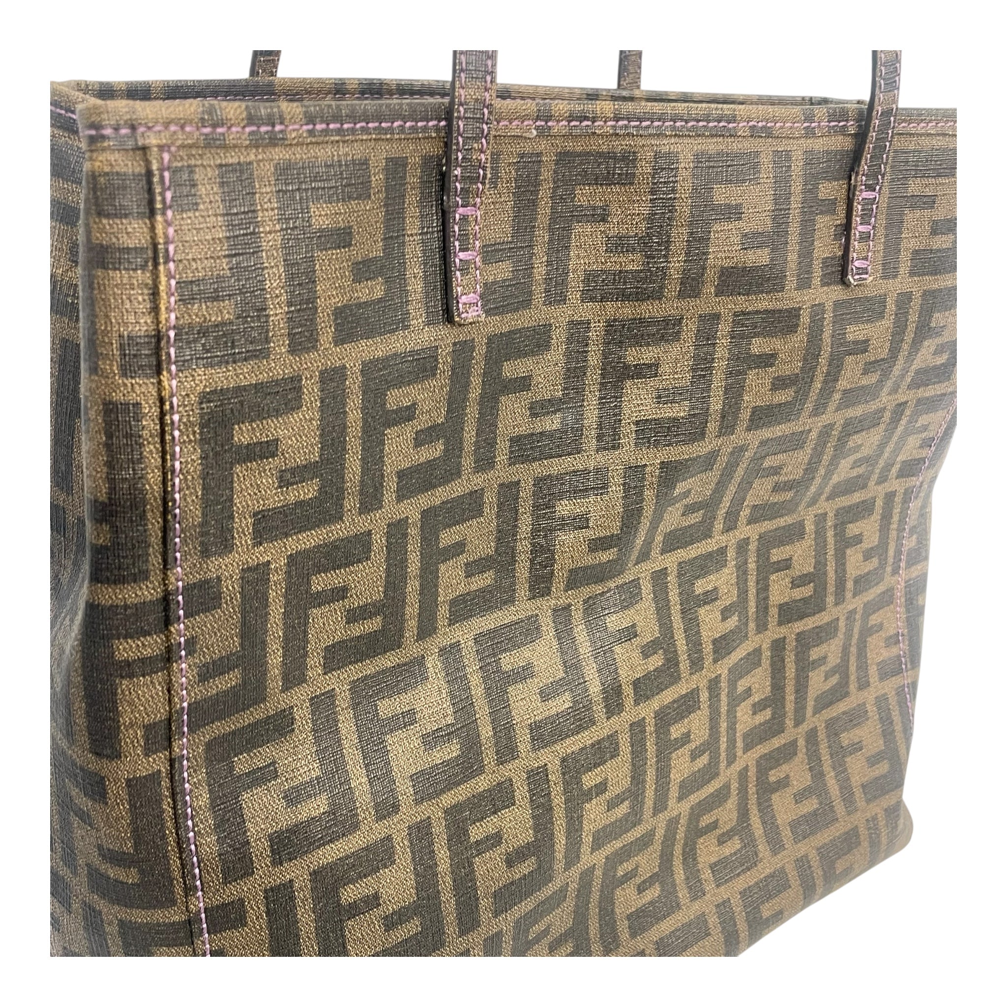 FENDI/Tote Bag/Monogram/Leather/BRW/SPALMATI ROLL PURPLE LINING view 3