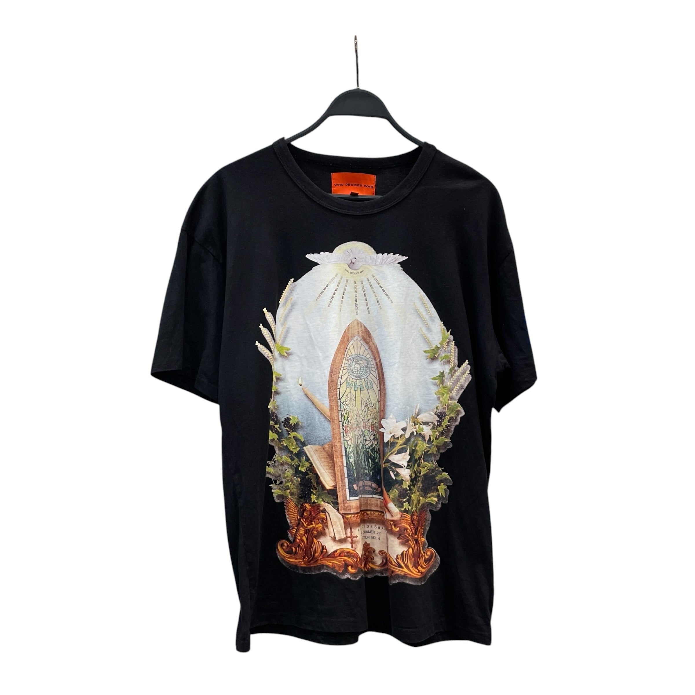 WHO DECIDES WAR/T-Shirt/XL/Cotton/BLK/Graphic/WHO DECIDES WAR GRAPHIC TEE view 1