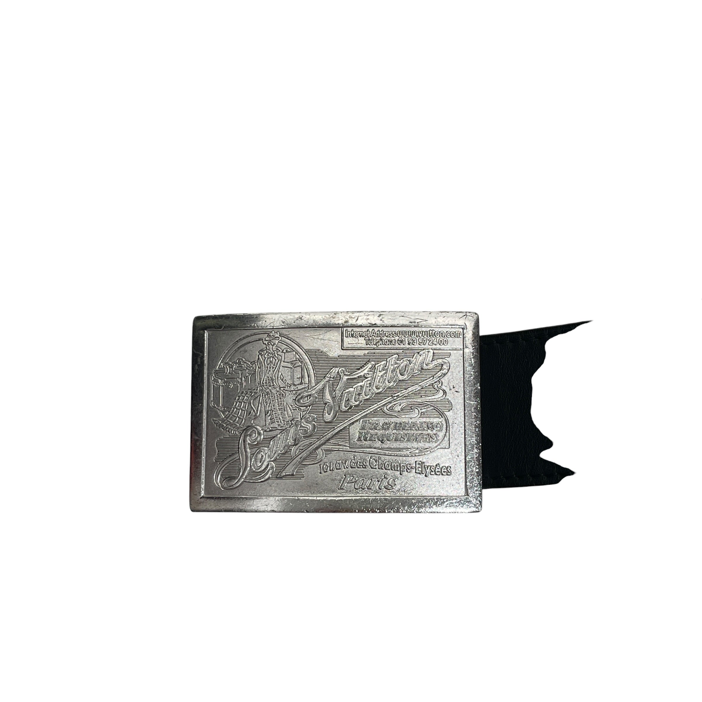 LOUIS VUITTON/Belt/Leather/BLK/TRAVELING REQUISITES BUCKLE view 2