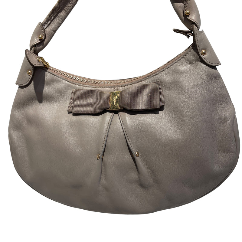Salvatore Ferragamo/Hand Bag/Leather/GRY/