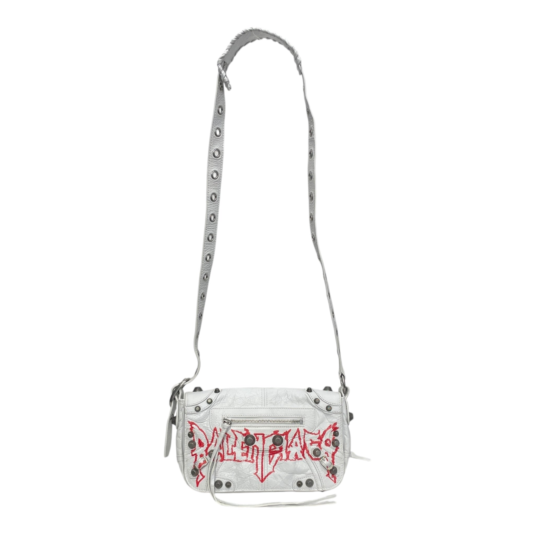 BALENCIAGA/Cross Body Bag/Leather/WHT/LE CAGOLE FLAP SHOULDER BAG view 1
