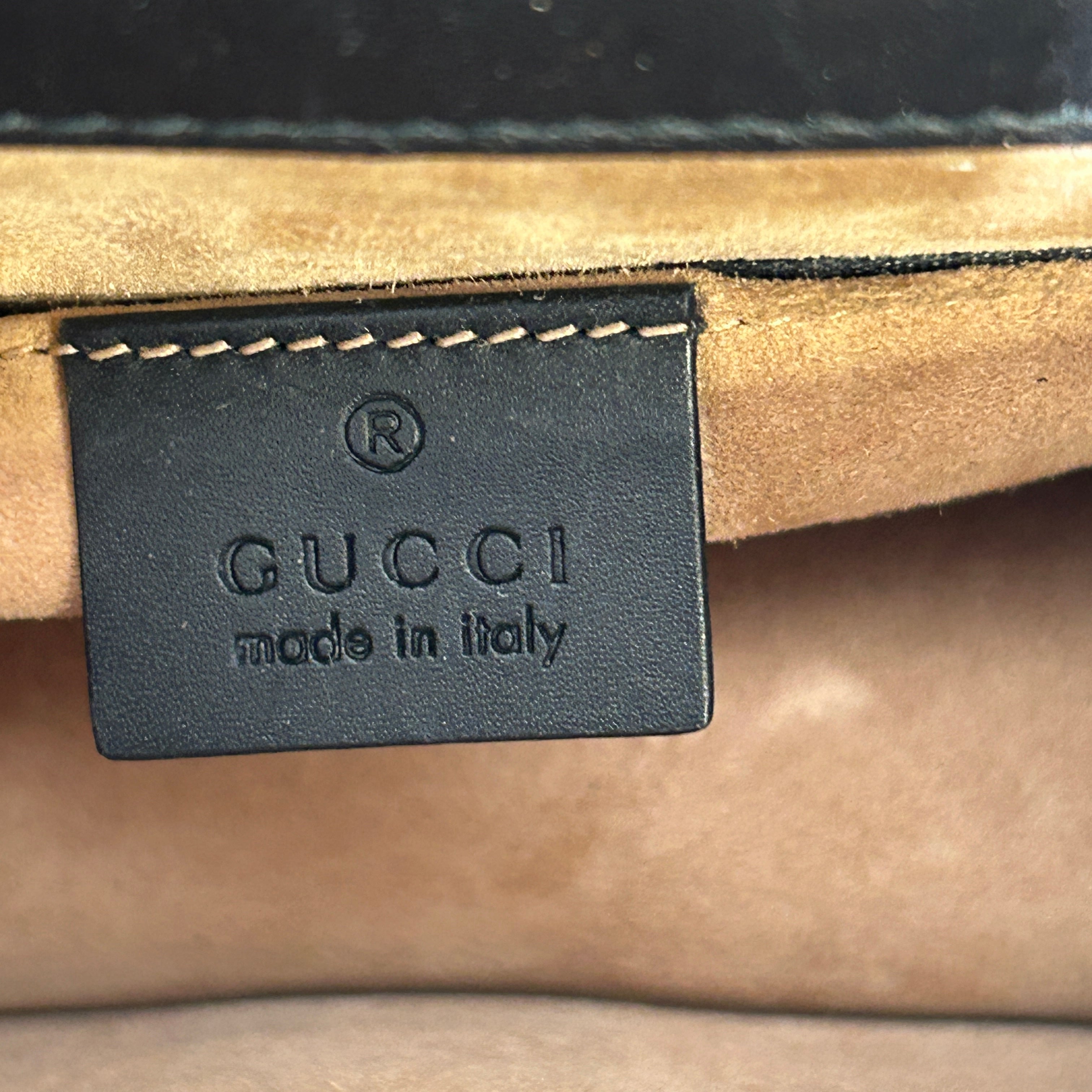 GUCCI/Cross Body Bag/S/Leather/BLK/QJ4DTDR/ GOLD CHAINS HARDWEAR view 5