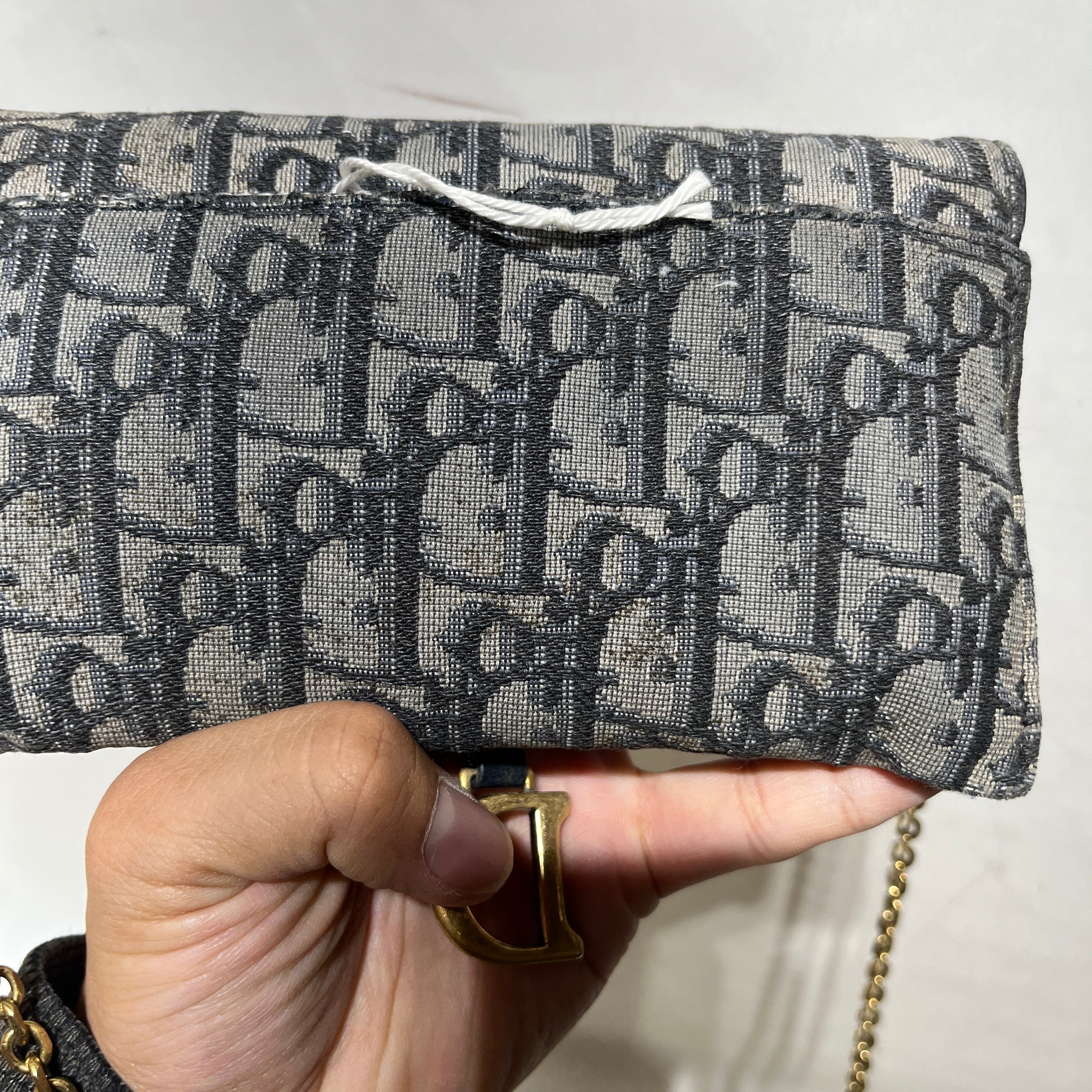 Christian Dior/Necklace/Canvas/GRY/Saddle Bag Wallet view 10