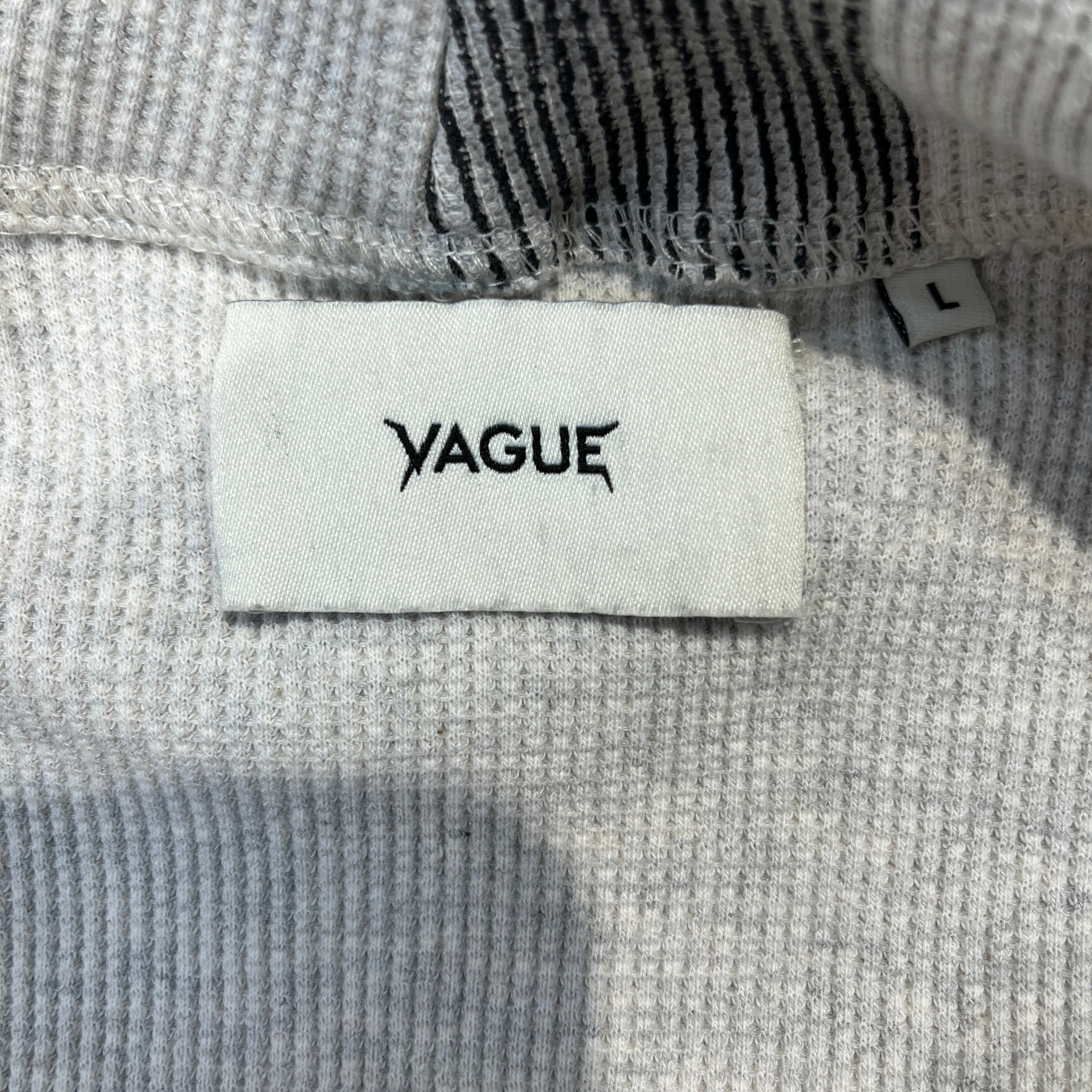 Vague Studios/Zip Up Hoodie/L/All Over Print/Cotton/WHT/Thermal checkered view 3