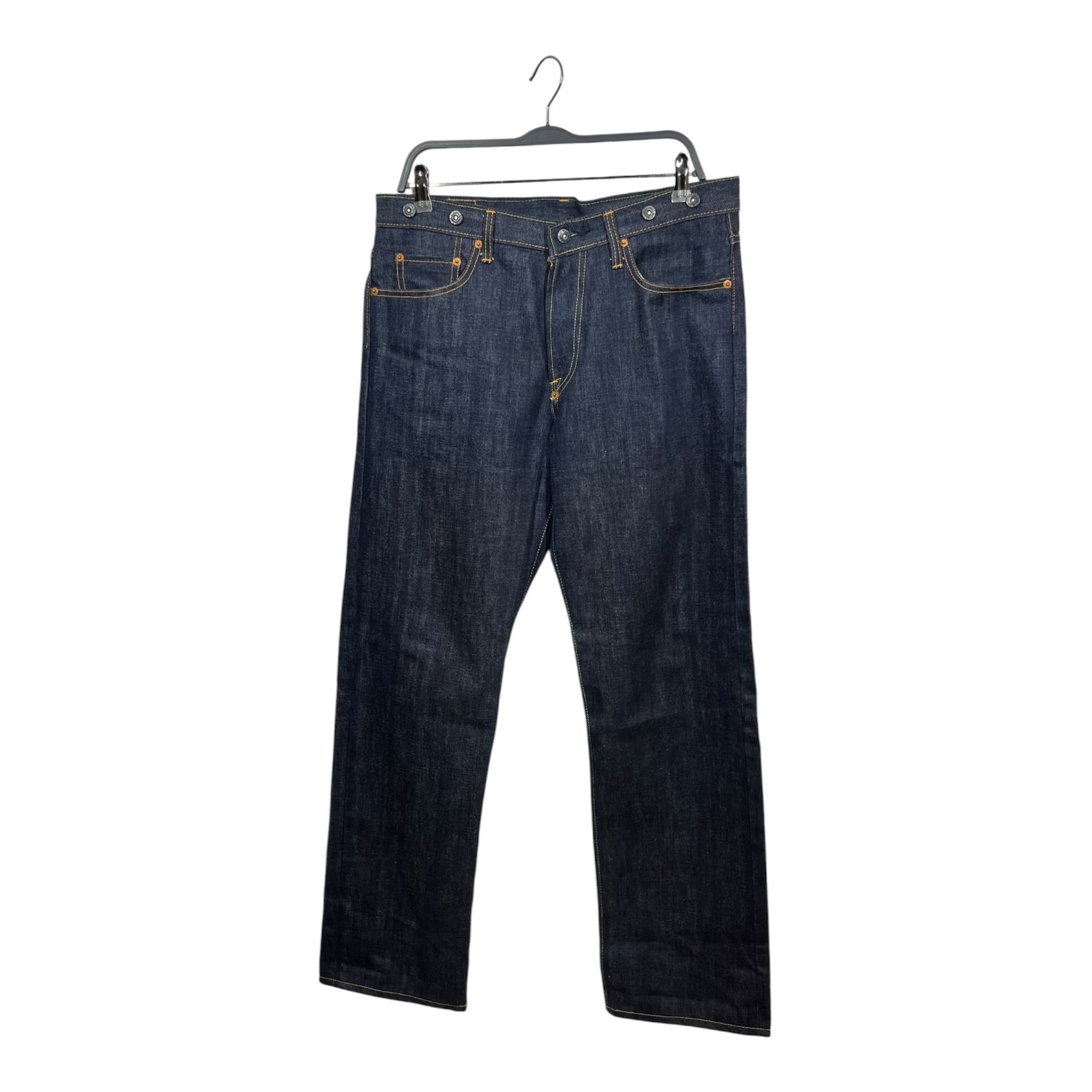 Levi's/Straight Pants/34/Cotton/NVY/back buckle view 1