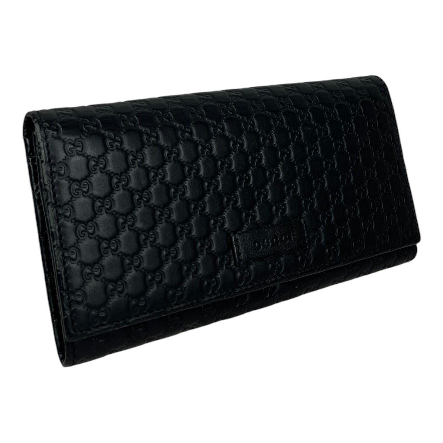 GUCCI/Long Wallet/Monogram/Leather/BLK/L's/Micro Guccisima Leather Wallet view 1