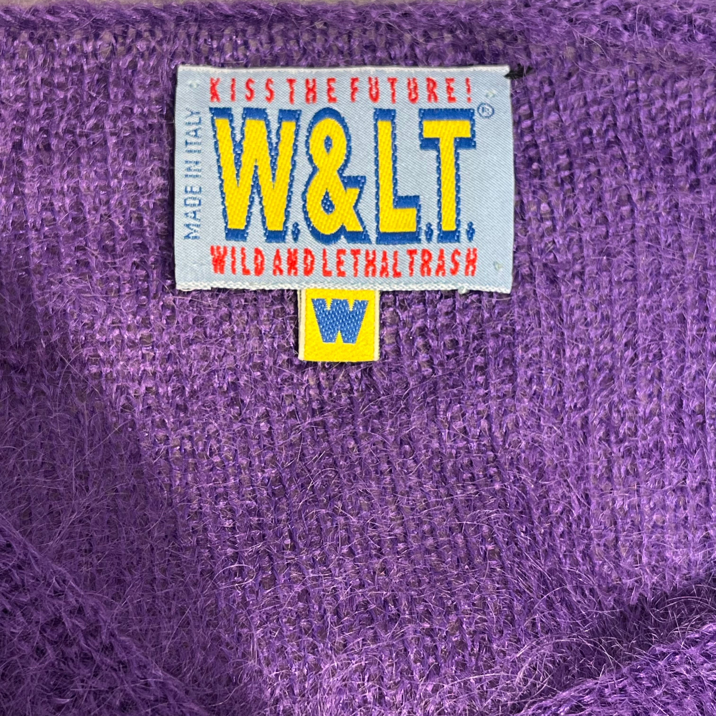 Walter Van Beirendonck/Sweater/S/Mohair/PPL/v neck 1 sleeve view 3