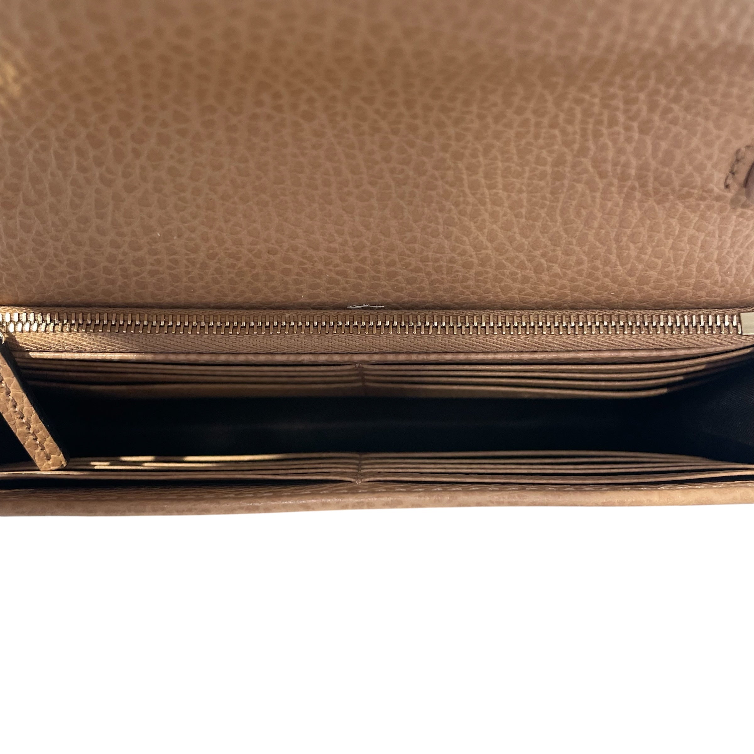 GUCCI/Cross Body Bag/Leather/BEG/Interlocking wallet on chain view 6